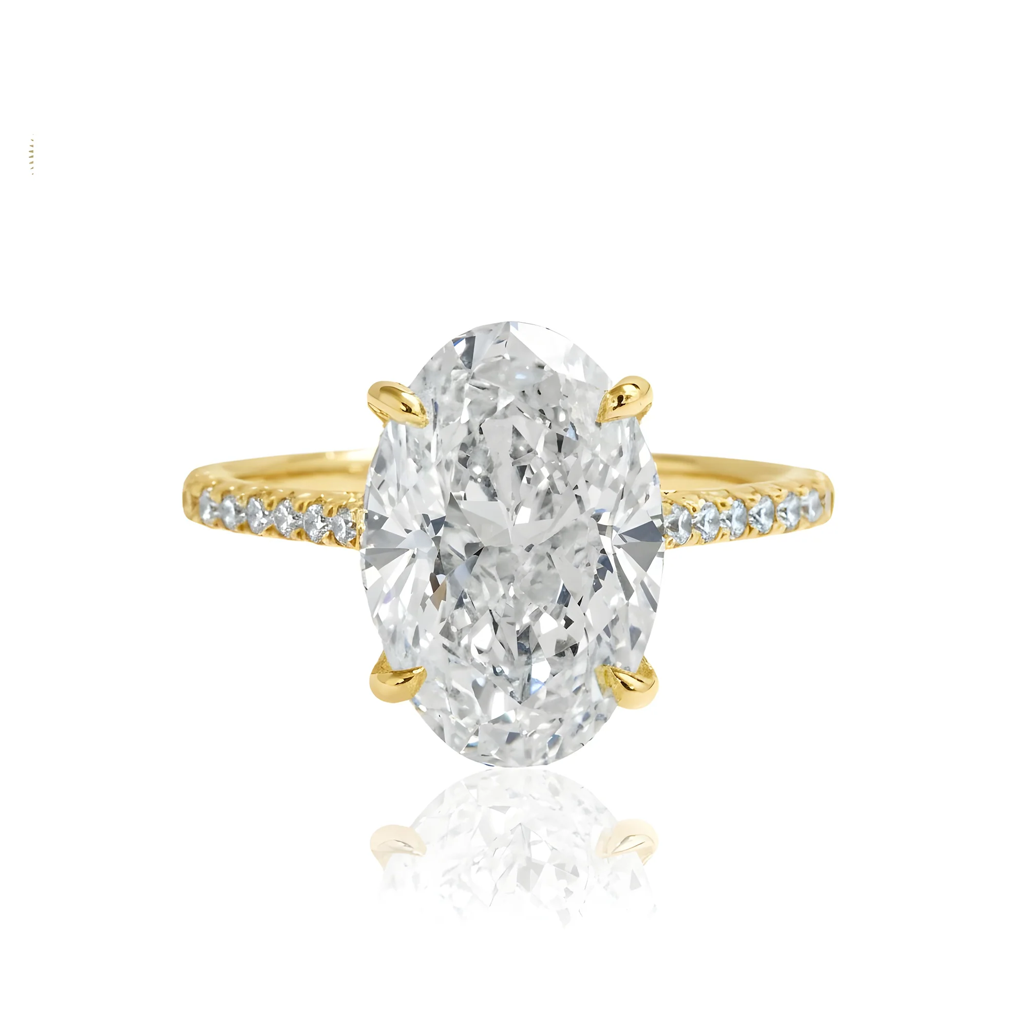 GIA 18K White Gold 5ct Oval Cut Diamond Engagement Ring 5.42ctw - Image 7