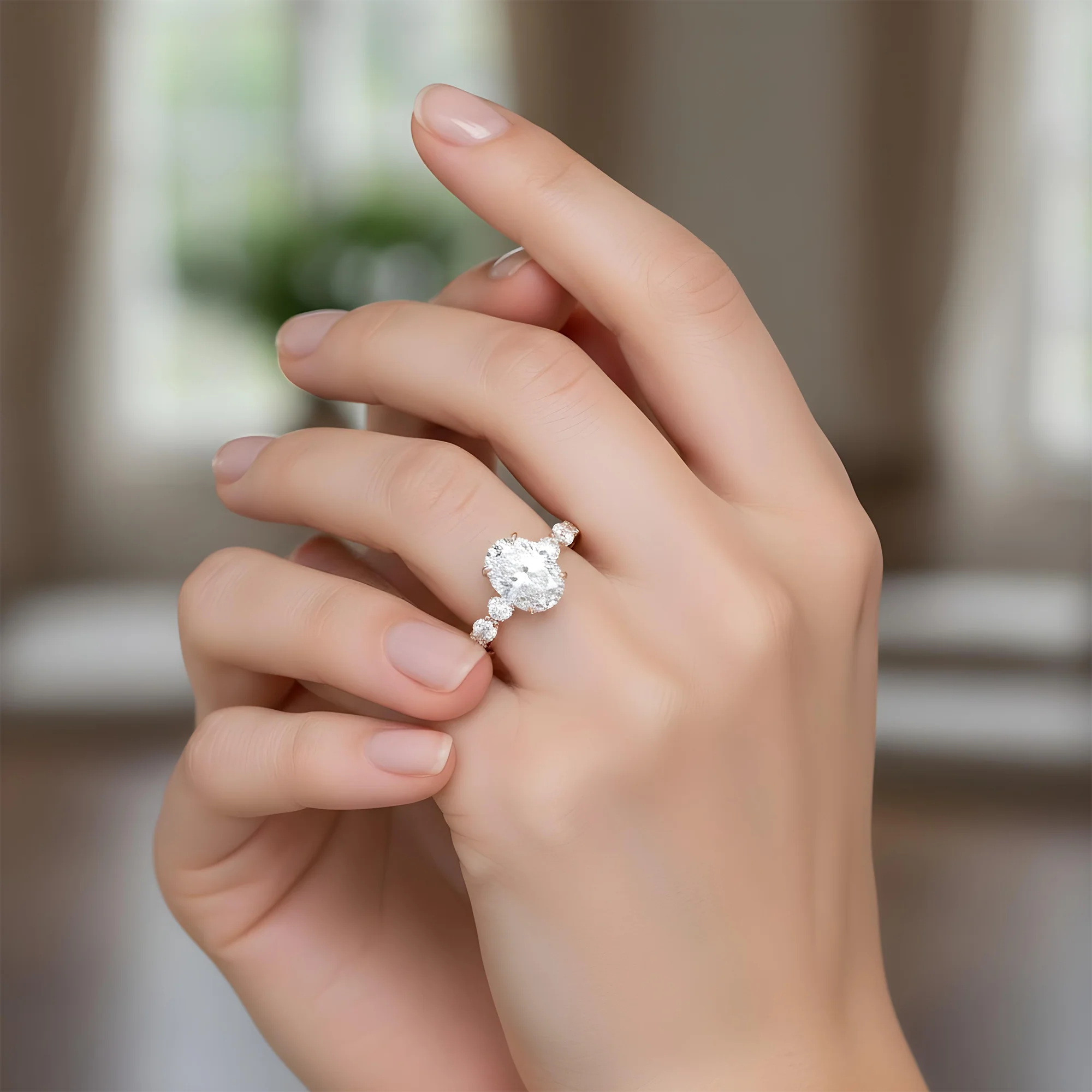 GIA 18K White Gold 6ct Oval Cut Diamond Engagement Ring 9.61ctw - Image 10