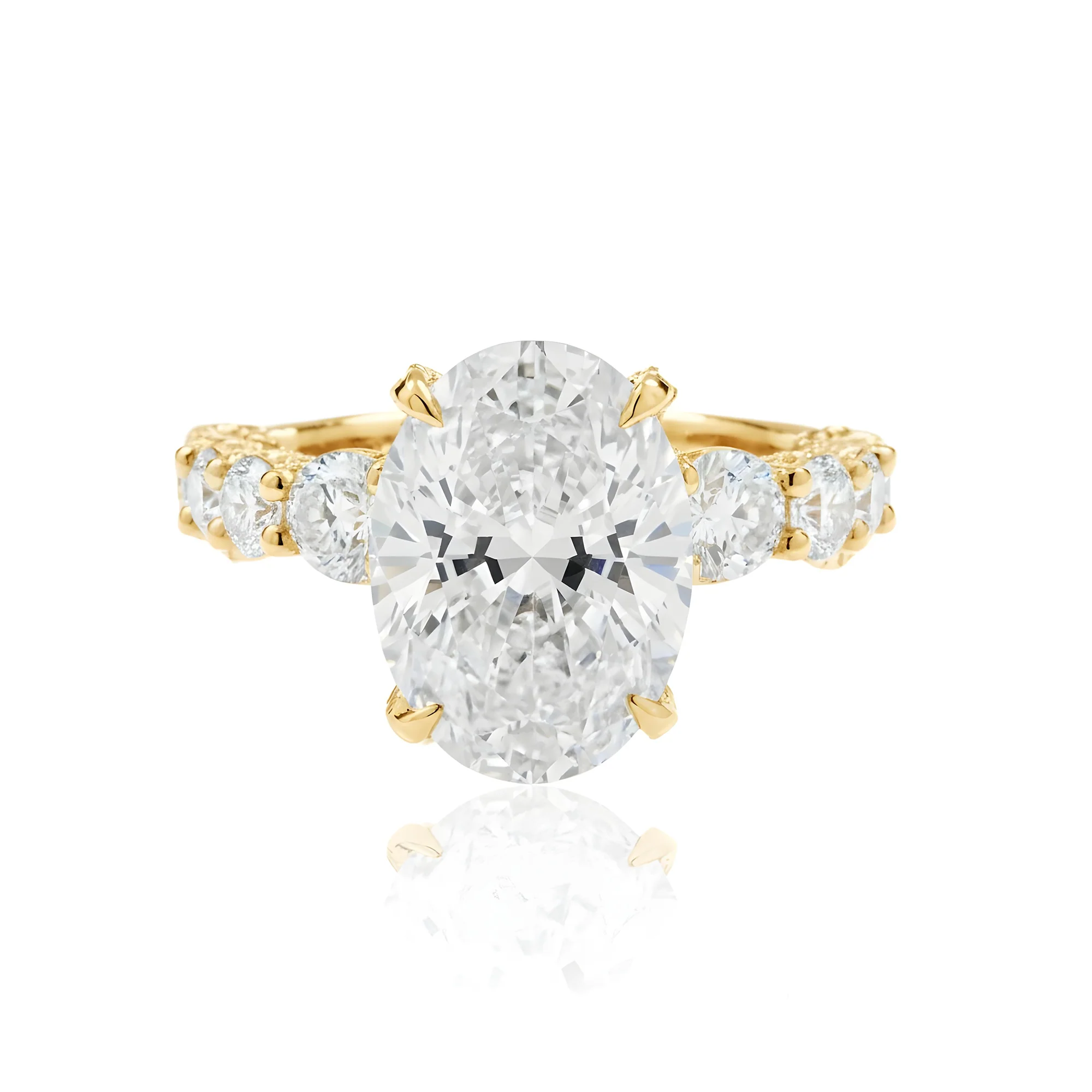 GIA 18K White Gold 6ct Oval Cut Diamond Engagement Ring 9.61ctw - Image 7
