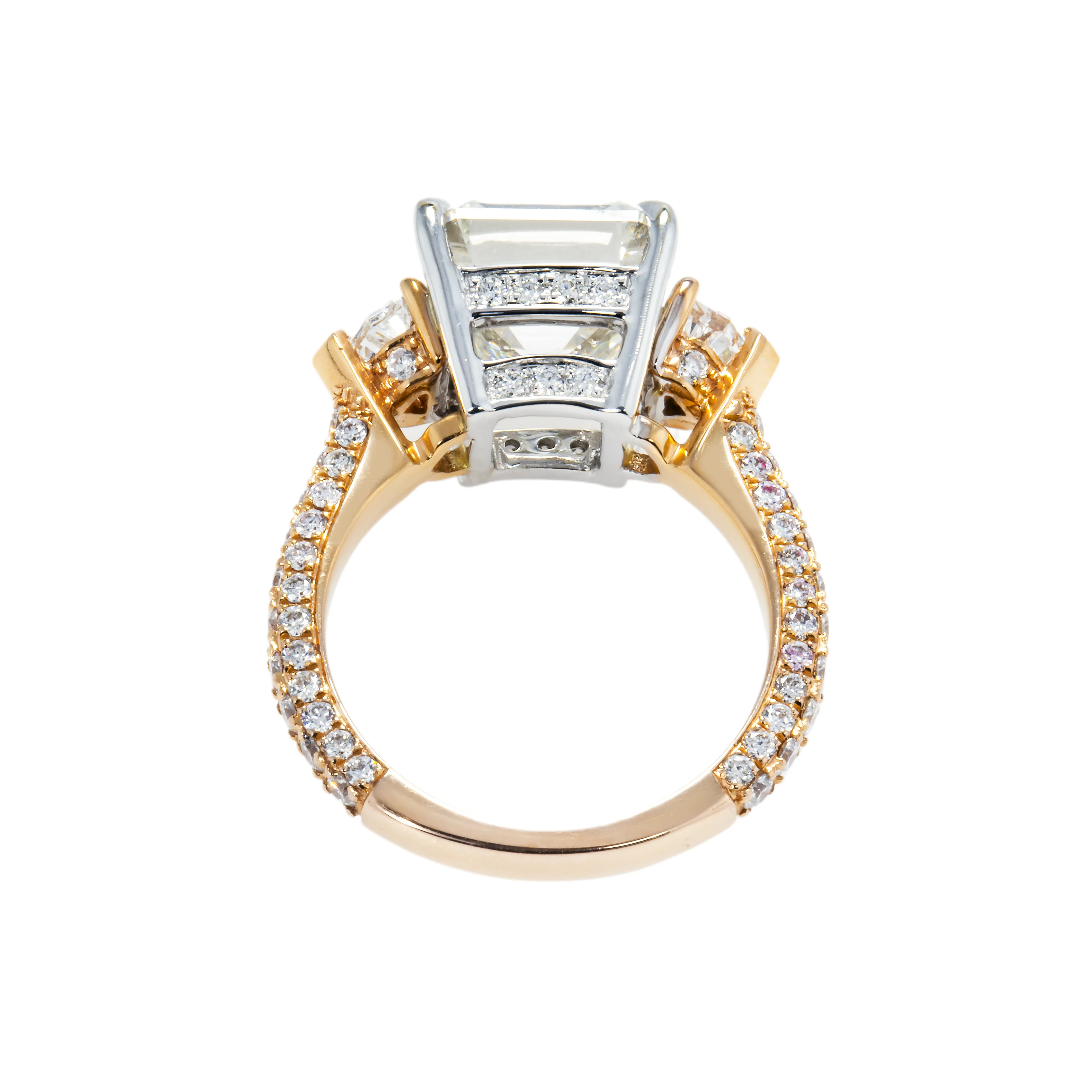 GIA 18K Rose Gold Asscher Cut Diamond Engagement Ring 7.82ctw - Image 5