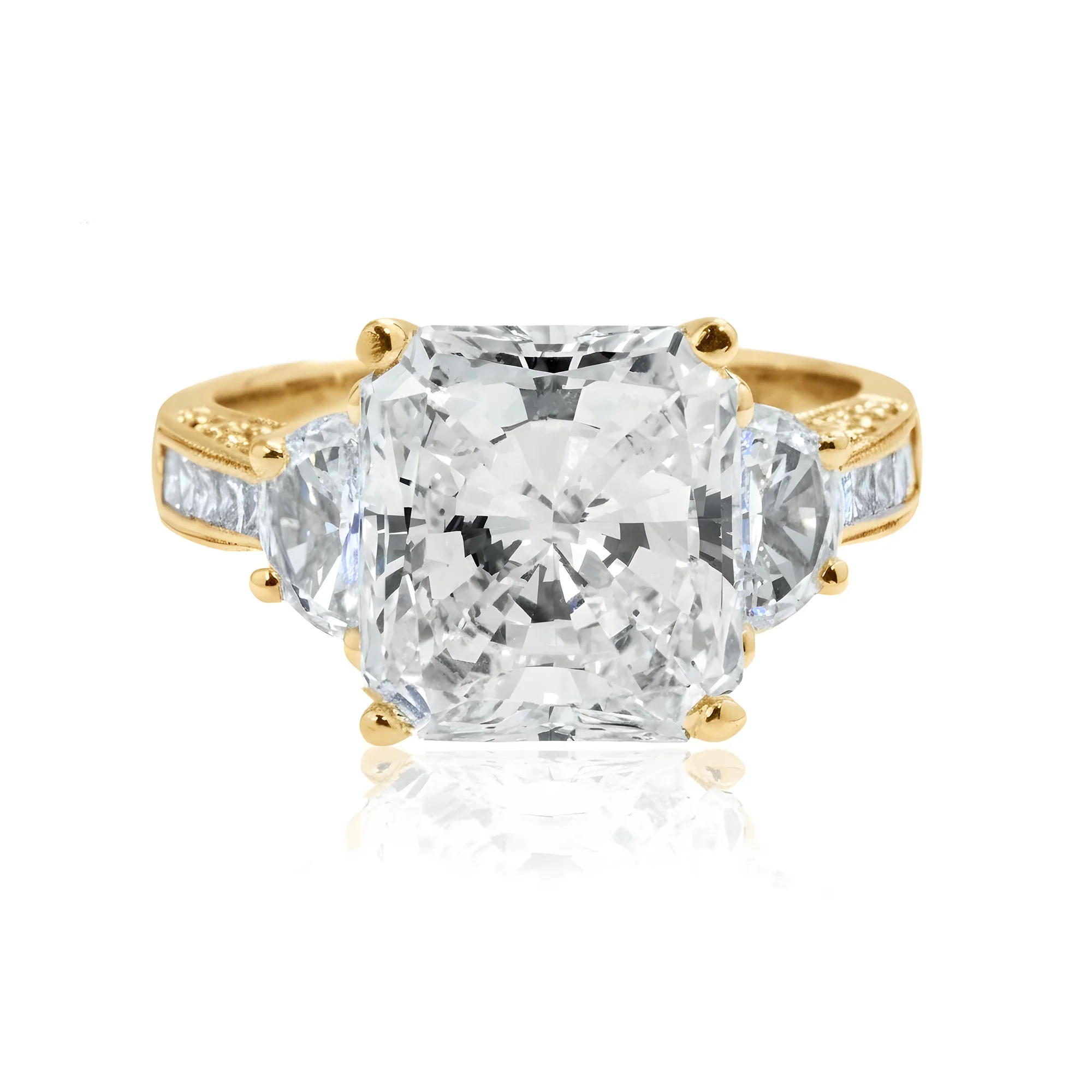 GIA 18K White Gold Square Radiant Cut Diamond Engagement Ring 6.47ctw - Image 7