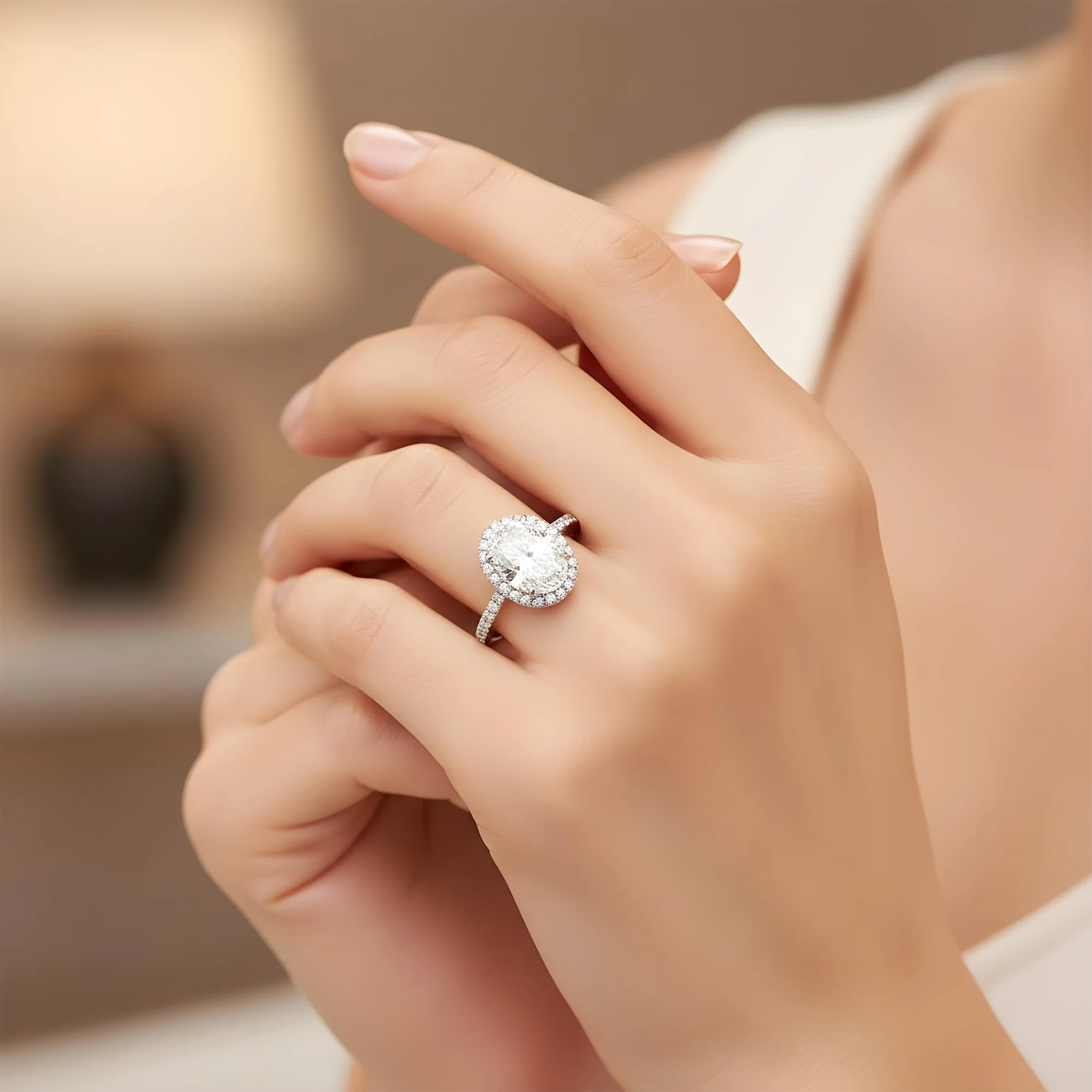 GIA 3.02ct Oval Cut Diamond Engagement ring 3.77ctw - Image 13