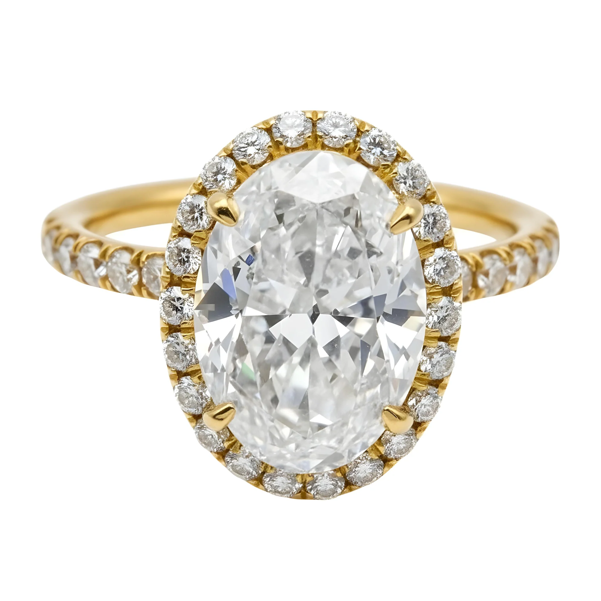 GIA 3.02ct Oval Cut Diamond Engagement ring 3.77ctw - Image 14