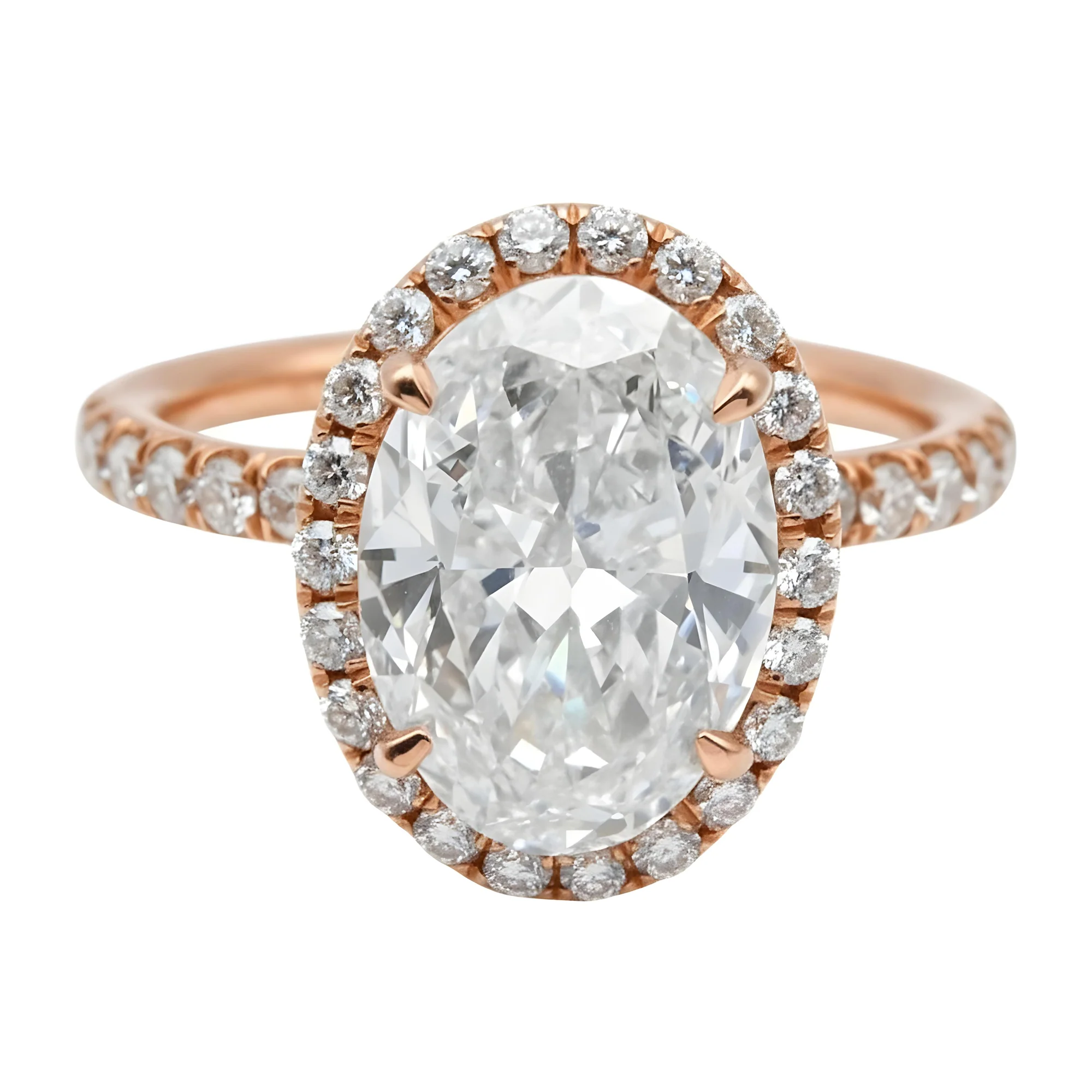 GIA 3.02ct Oval Cut Diamond Engagement ring 3.77ctw - Image 16