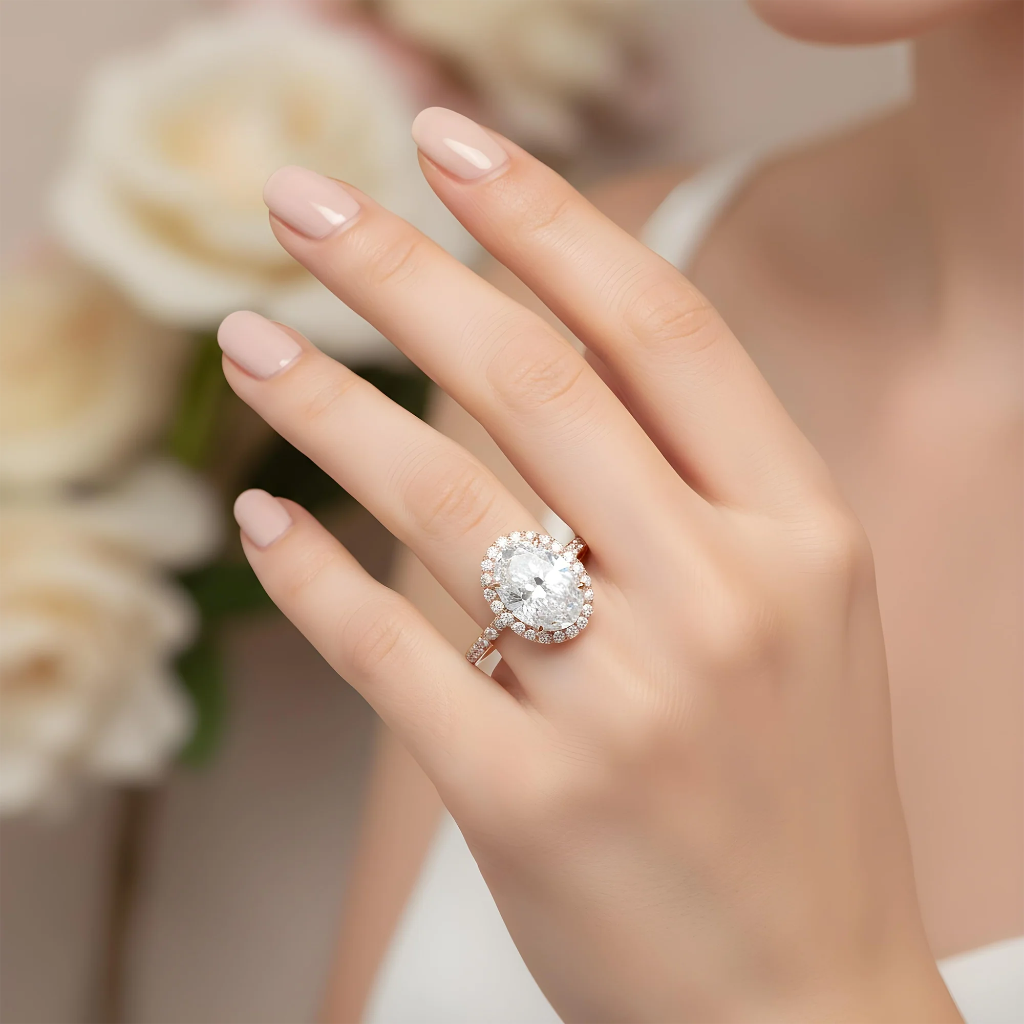 GIA 3.02ct Oval Cut Diamond Engagement ring 3.77ctw - Image 17