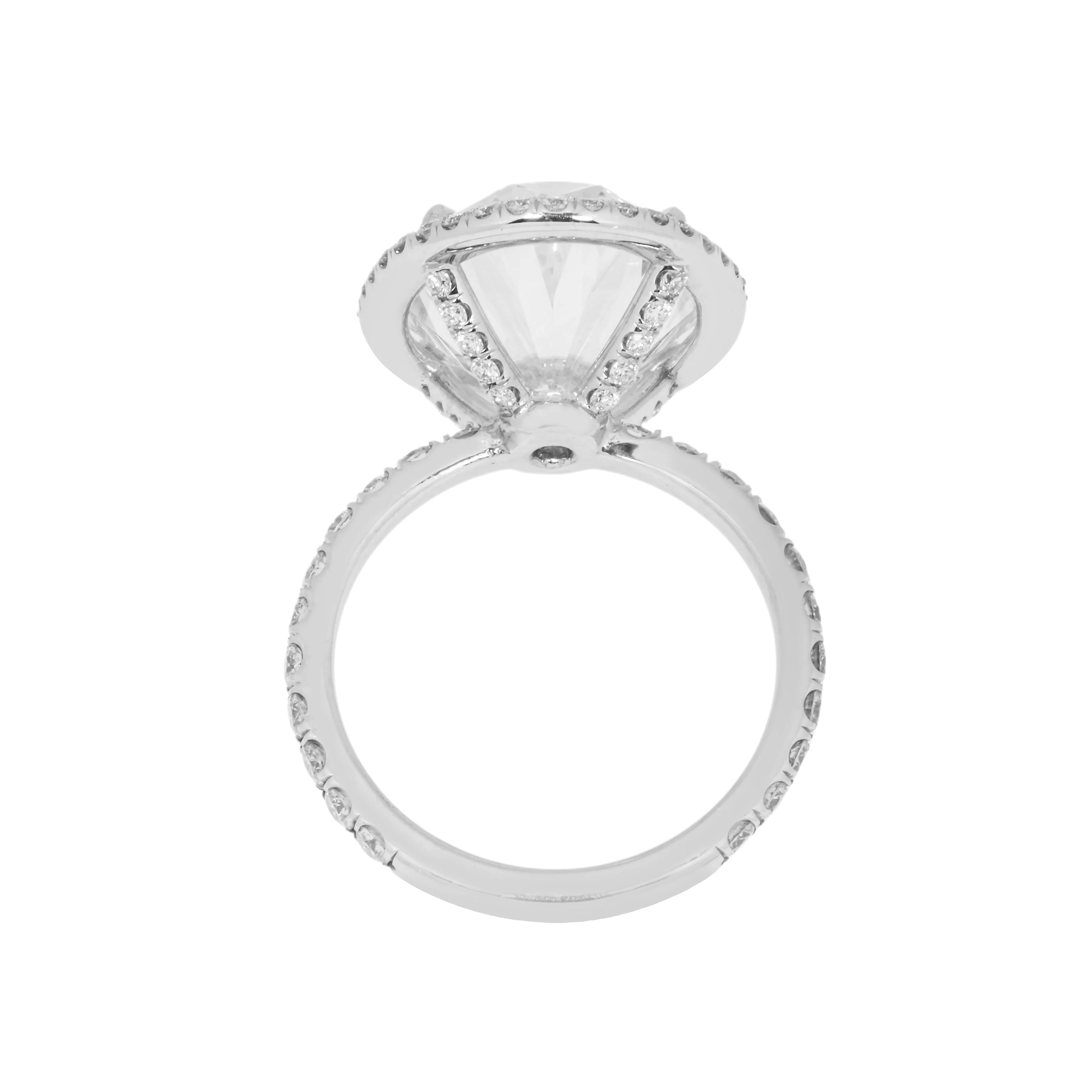 GIA Platinum 10.11ct Internally Flawless Oval Cut Diamond Engagement Ring - Image 4