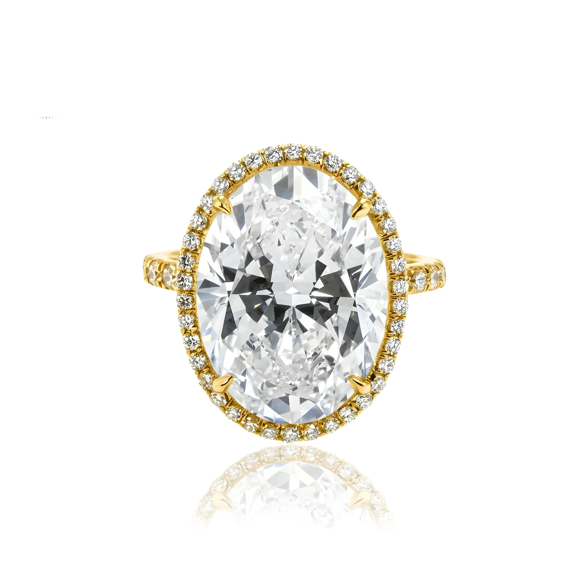 GIA Platinum 10.11ct Internally Flawless Oval Cut Diamond Engagement Ring - Image 6