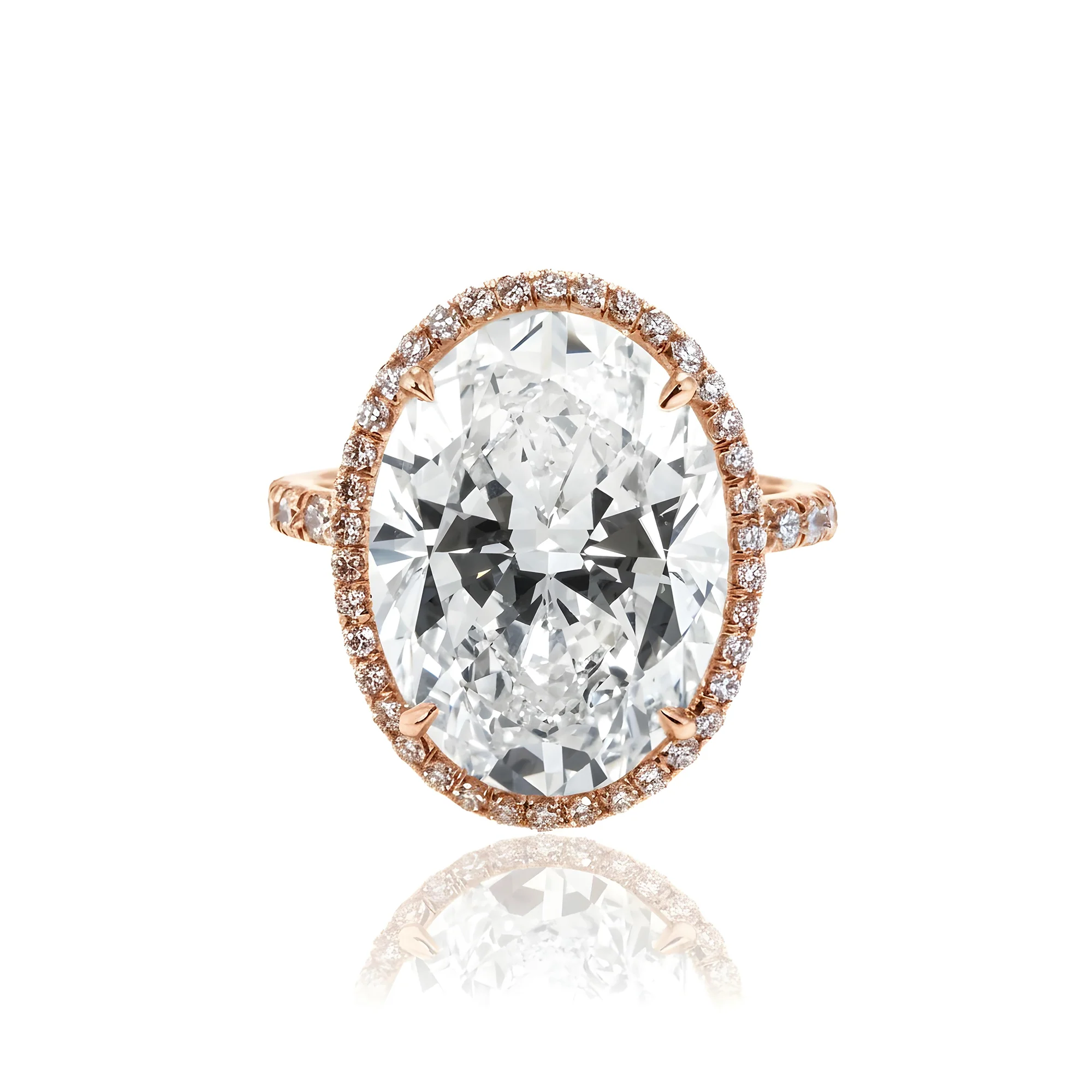 GIA Platinum 10.11ct Internally Flawless Oval Cut Diamond Engagement Ring - Image 8