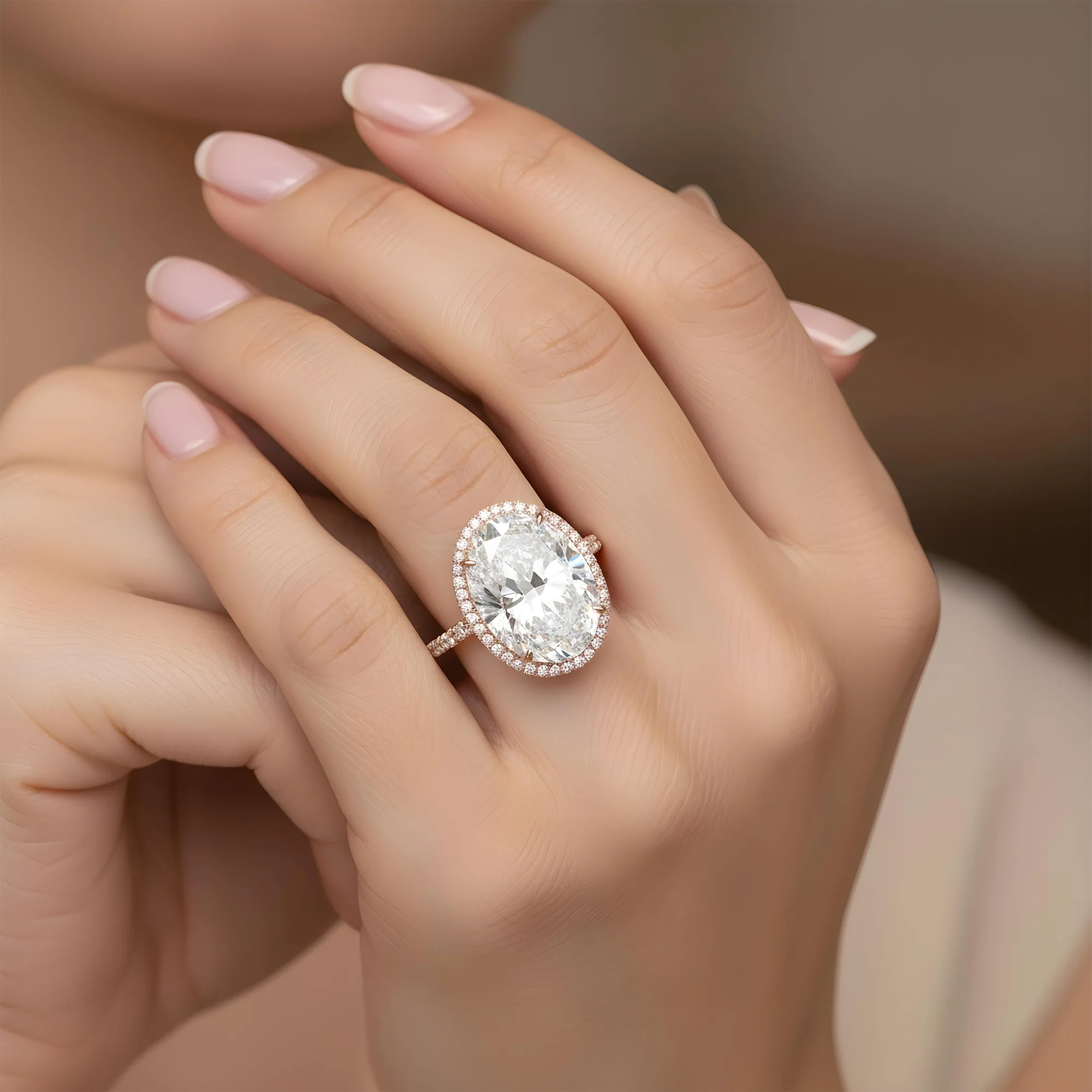 GIA Platinum 10.11ct Internally Flawless Oval Cut Diamond Engagement Ring - Image 9