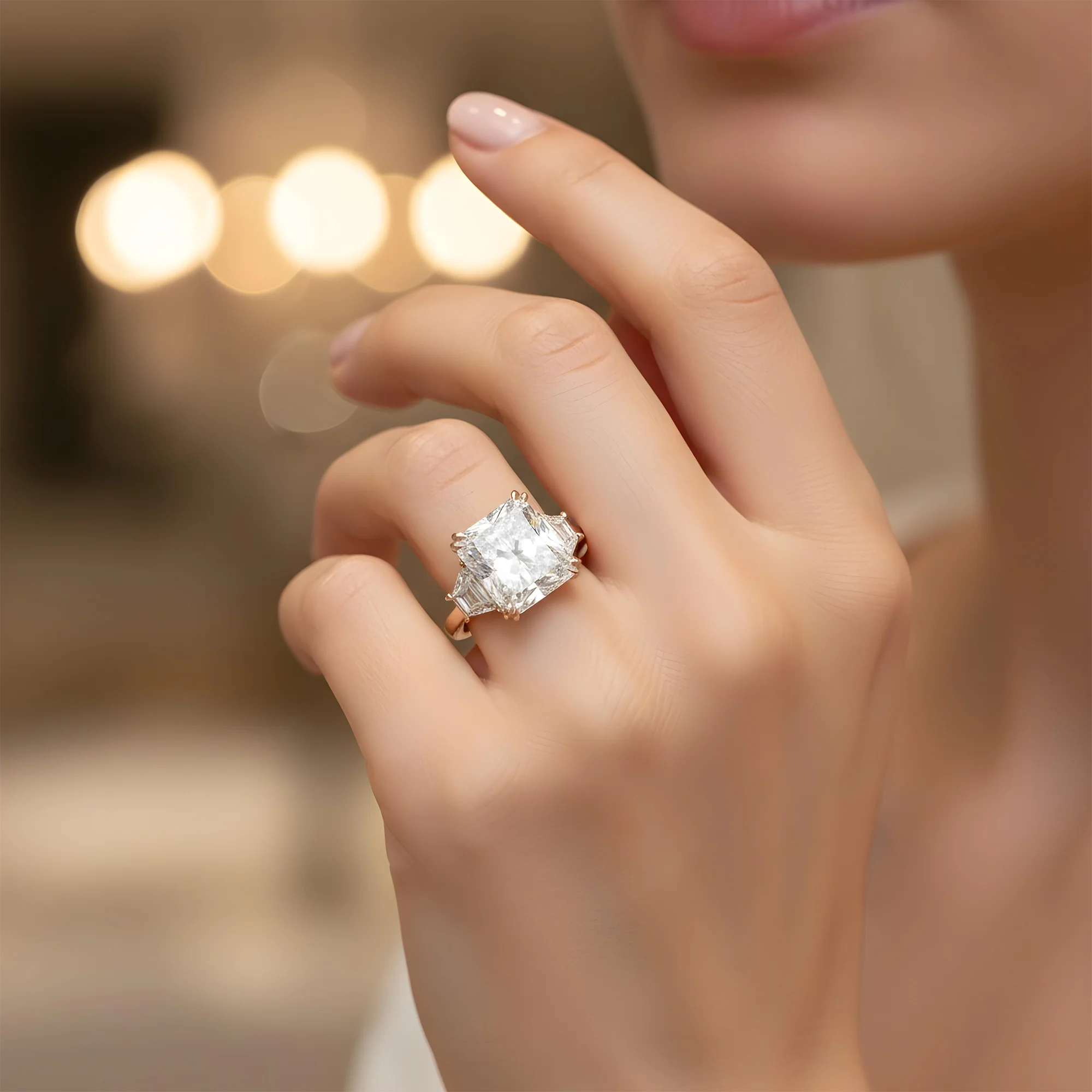 GIA Platinum 13.08ct Radiant Cut Diamond Engagement Ring 14.46ctw - Image 10
