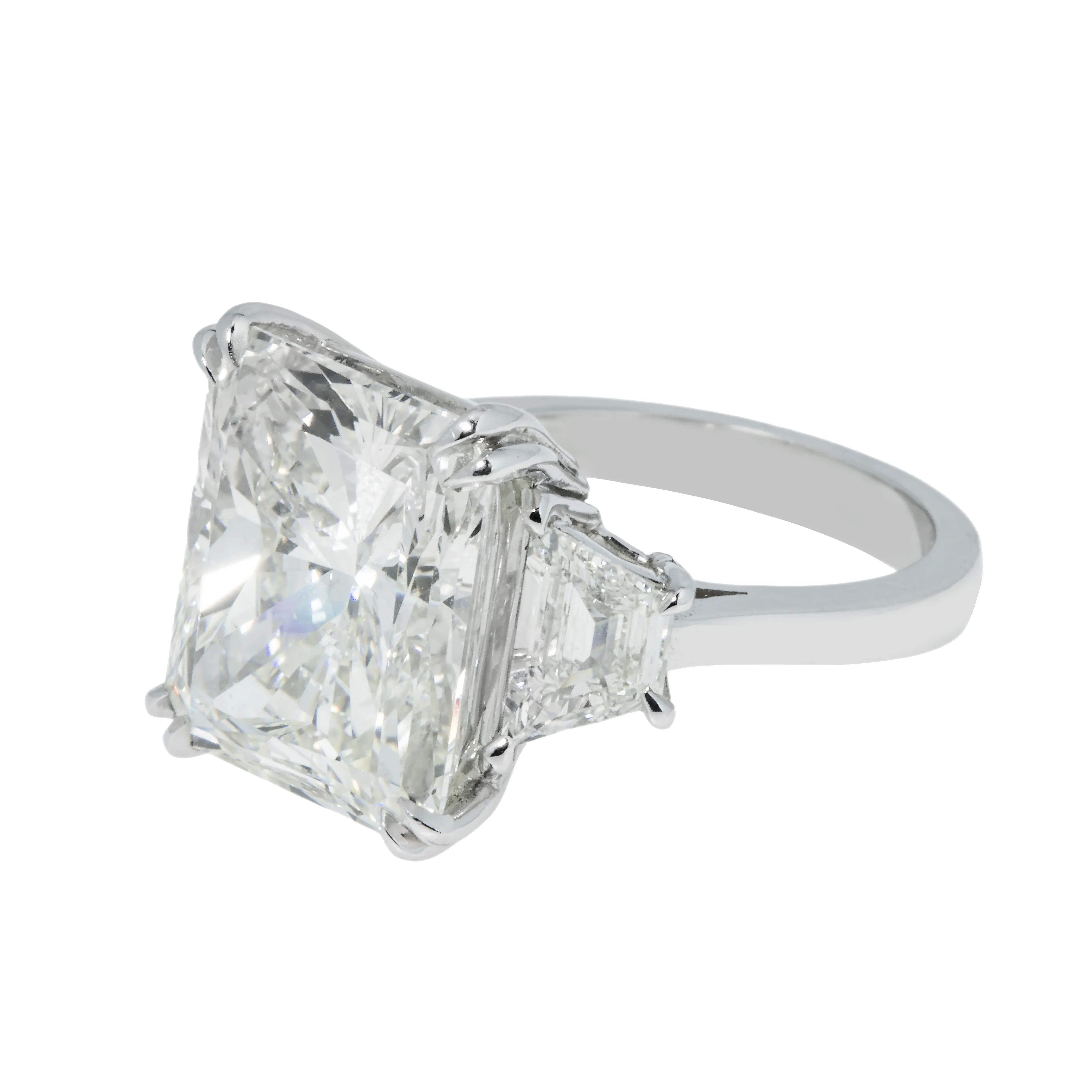 GIA Platinum 13.08ct Radiant Cut Diamond Engagement Ring 14.46ctw - Image 6