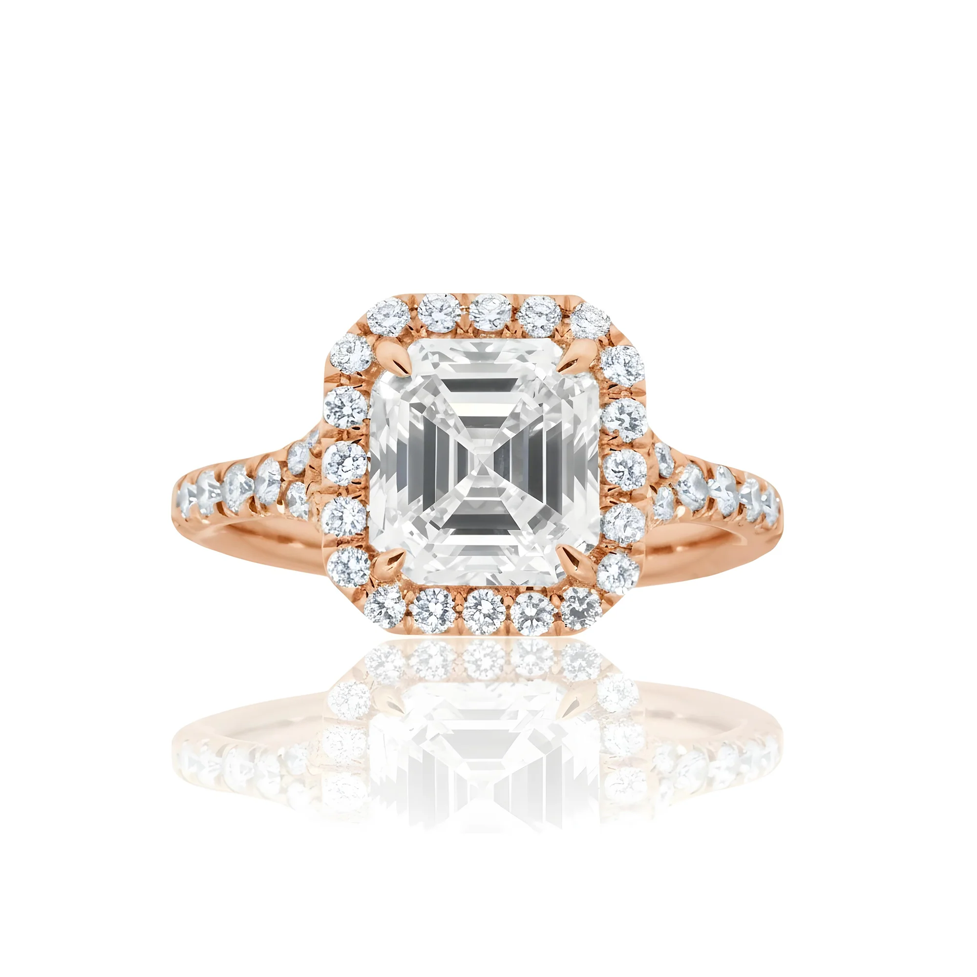 GIA Platinum 2.78ct Asscher Cut Diamond Engagement Ring 3.73ctw - Image 10