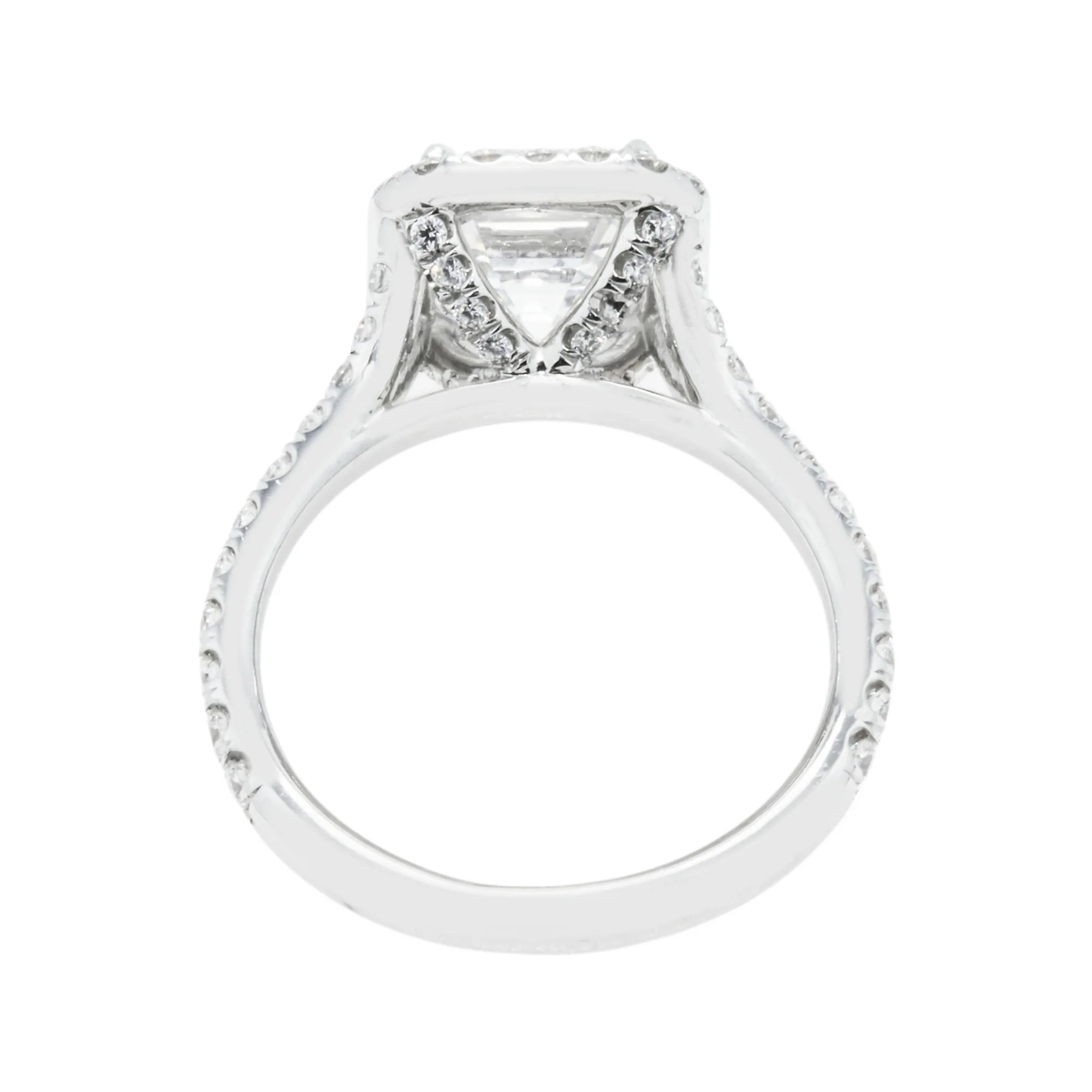 GIA Platinum 2.78ct Asscher Cut Diamond Engagement Ring 3.73ctw - Image 5