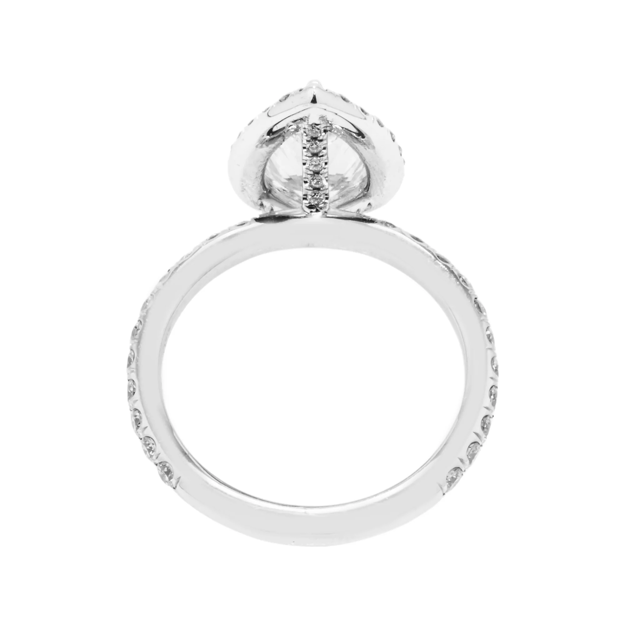 GIA Platinum 2.90ct Internally Flawless Pear Cut Diamond Engagement Ring 3.10ctw - Image 5