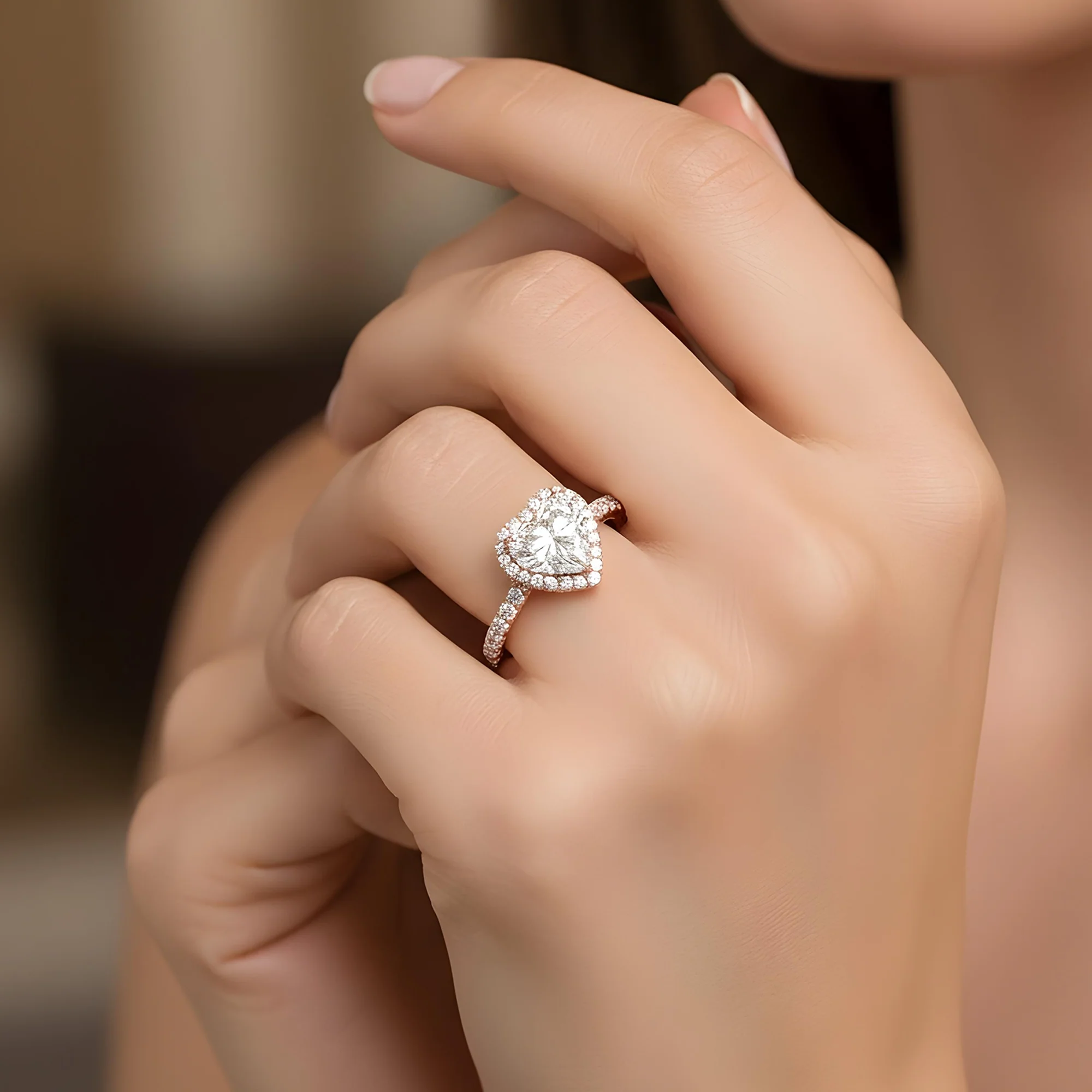 GIA Platinum 2.01ct Heart Cut Diamond Engagement Ring 2.71ctw - Image 10