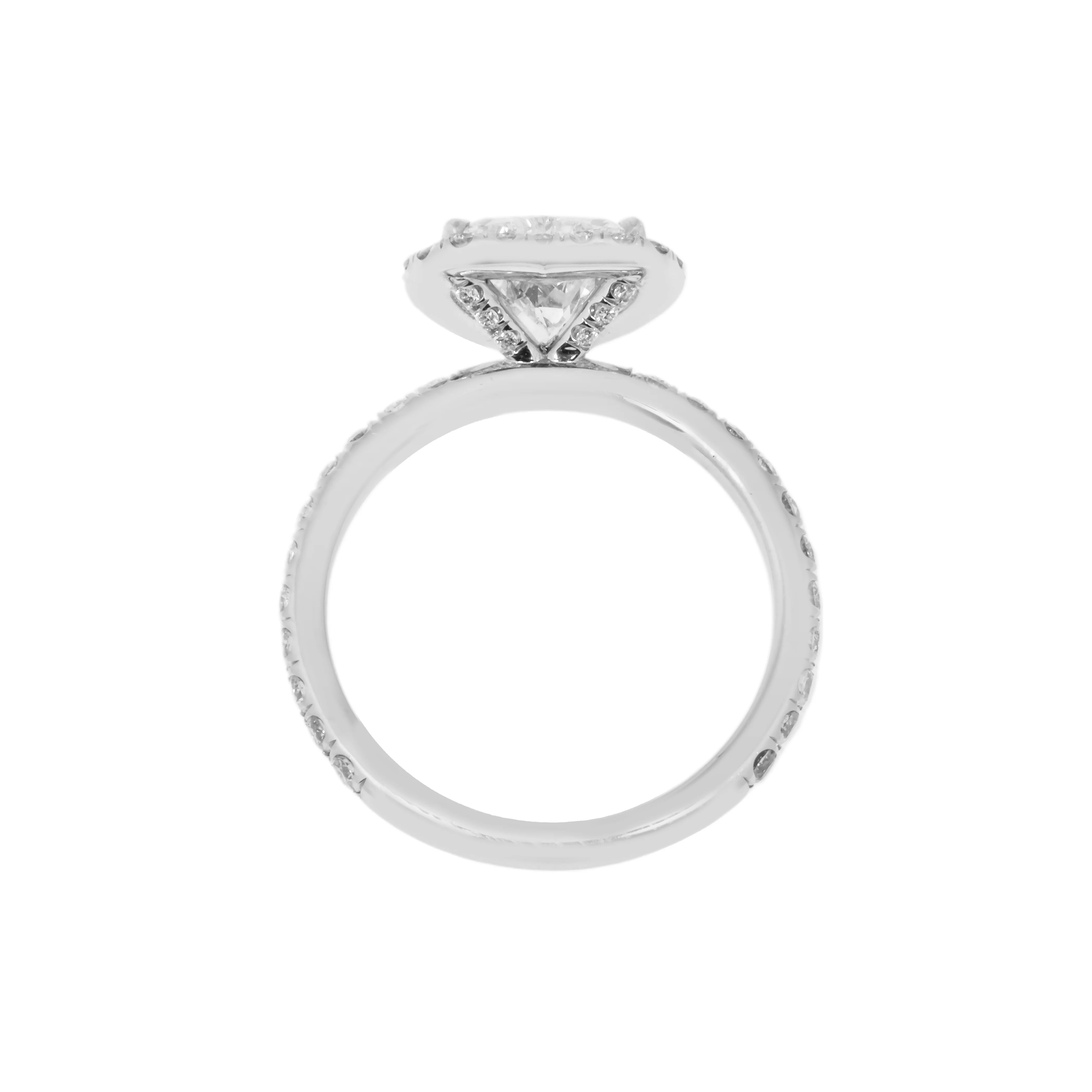GIA Platinum 2.01ct Heart Cut Diamond Engagement Ring 2.71ctw - Image 5