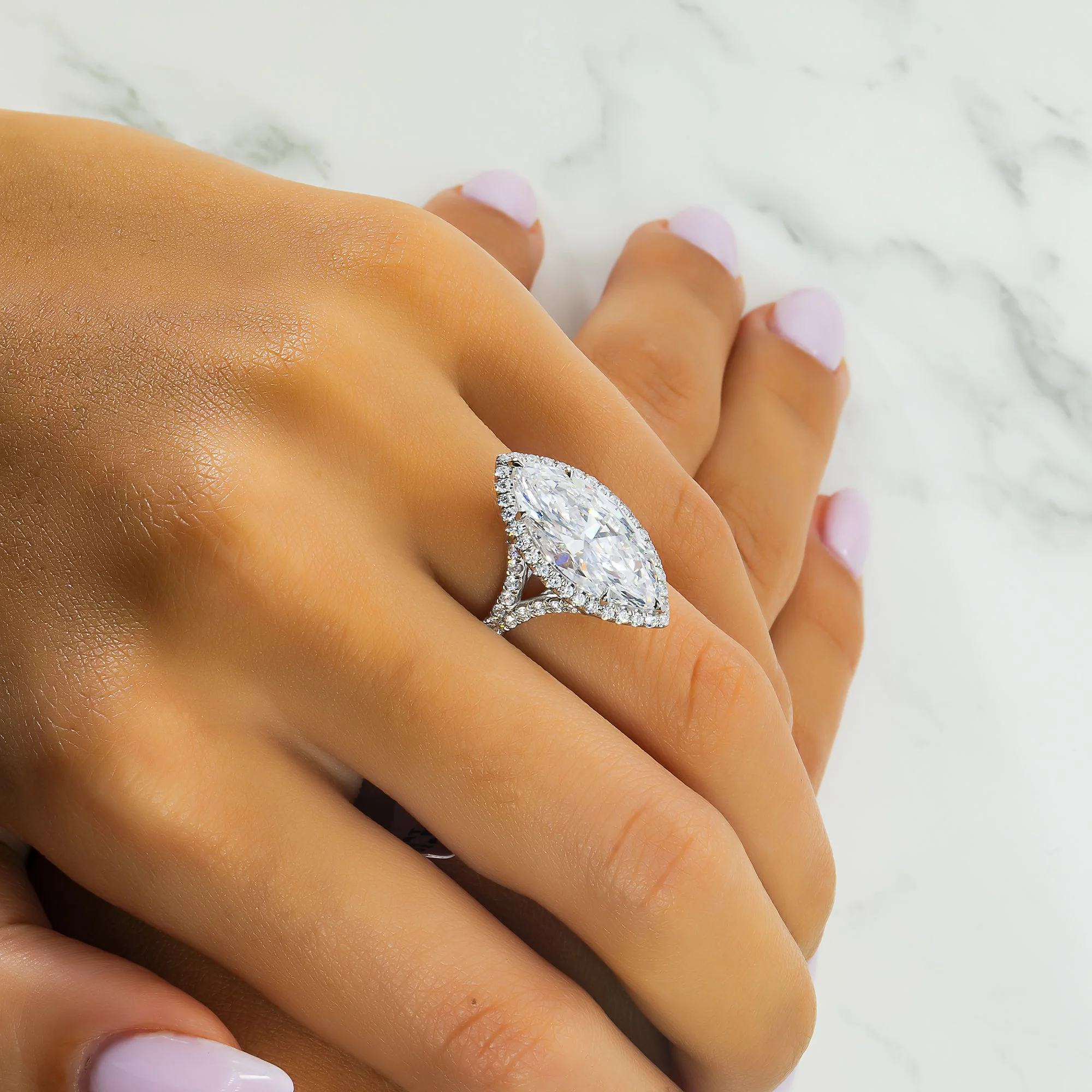 GIA Platinum 5.05ct IF marquise Cut Diamond Engagement Ring 6.05ctw - Image 3