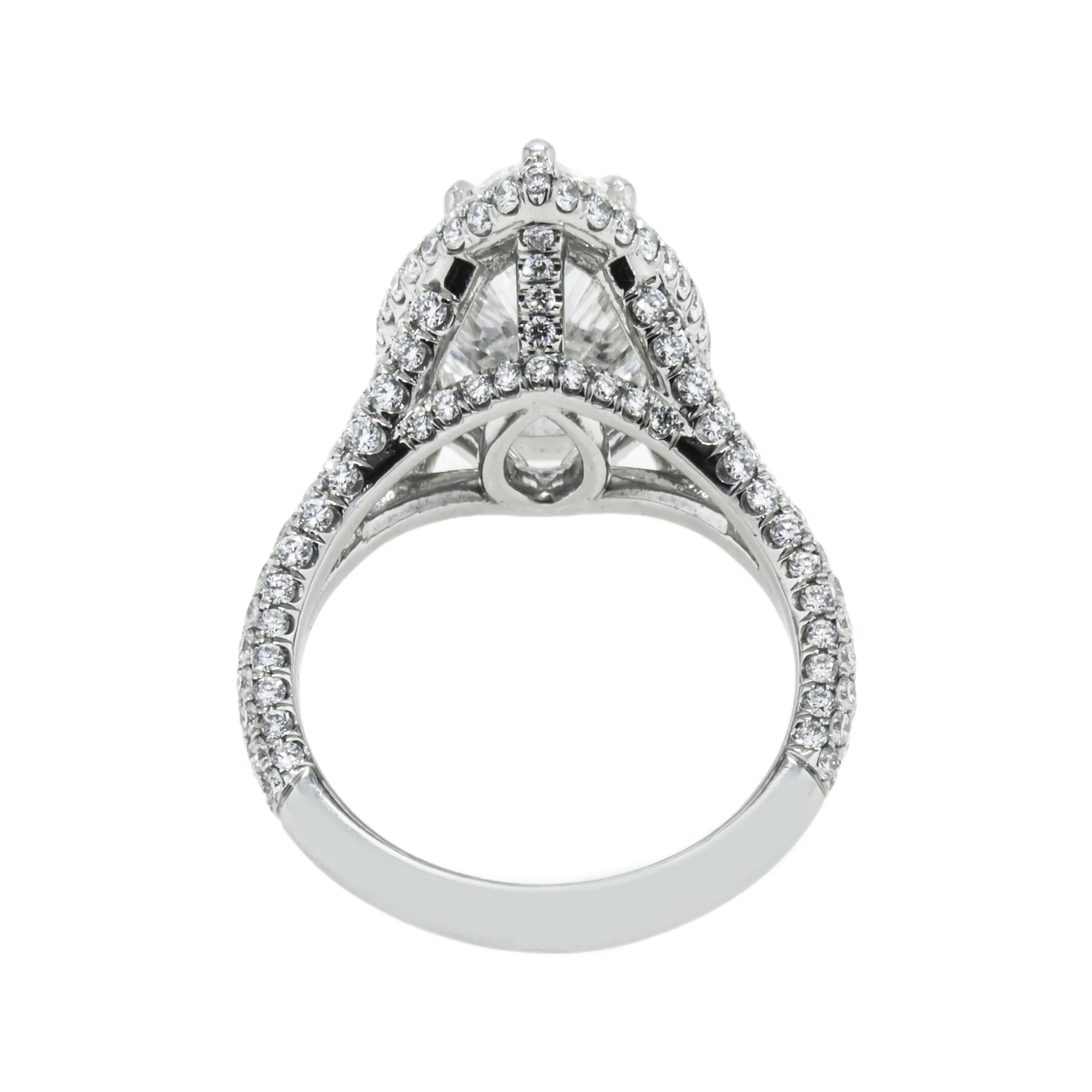 GIA Platinum 5.09ct Internally Flawless Pear Cut Diamond Engagement Ring 6.89ctw - Image 5