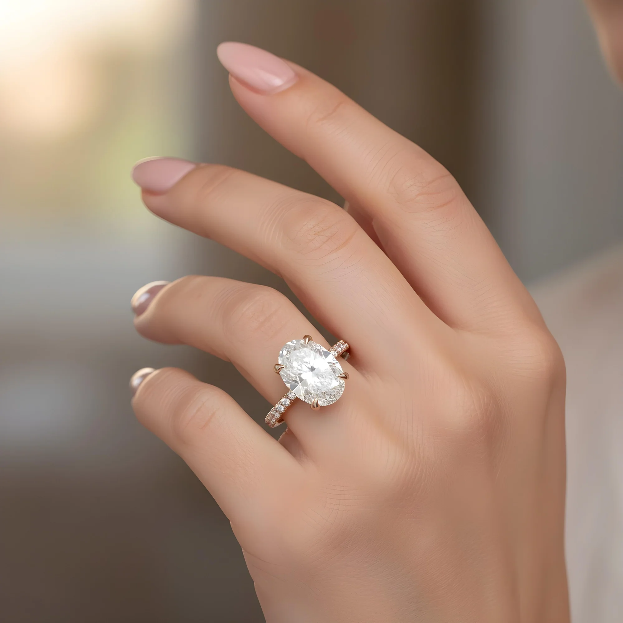GIA Platinum 5.10ct Oval Cut Diamond Engagement Ring 5.50ctw - Image 10