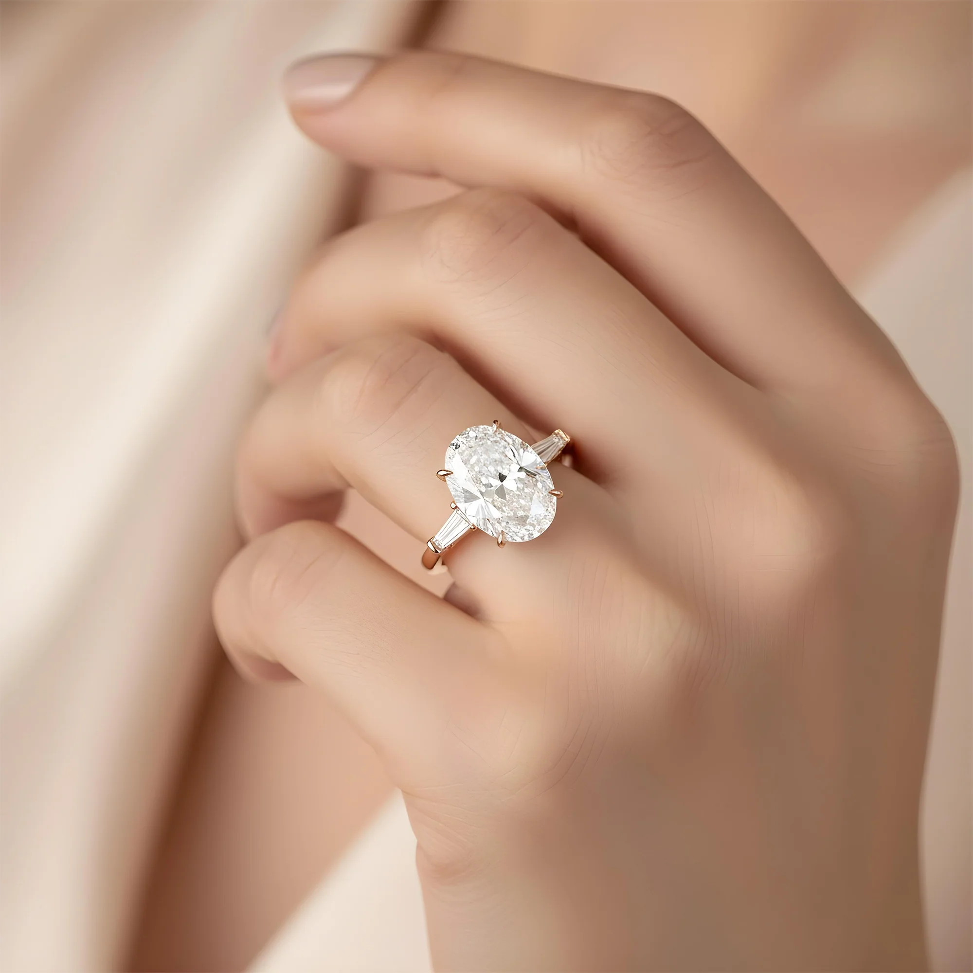 GIA Platinum 8.02ct Oval Cut Triple Diamond Engagement Ring 8.39ctw - Image 10