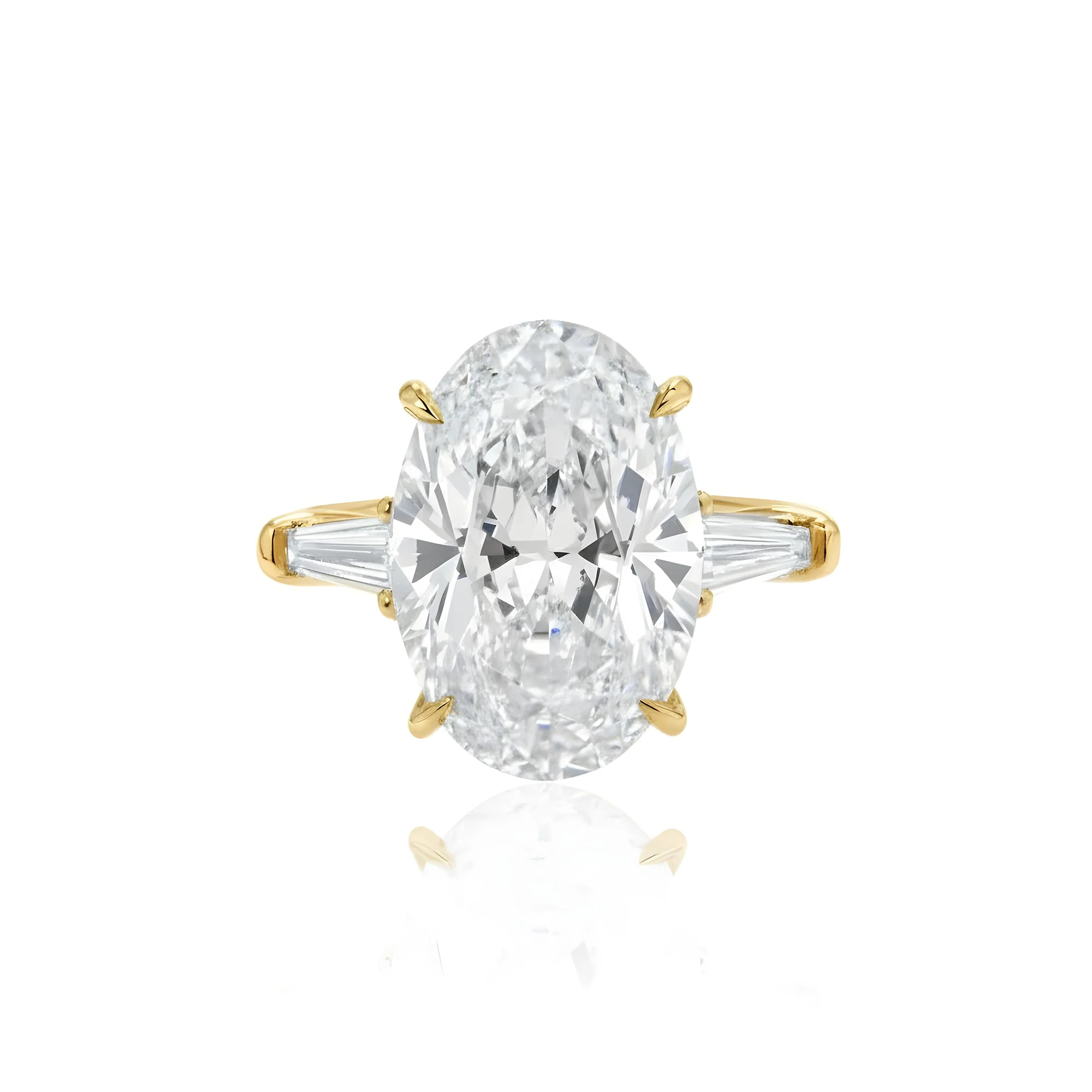 GIA Platinum 8.02ct Oval Cut Triple Diamond Engagement Ring 8.39ctw - Image 7