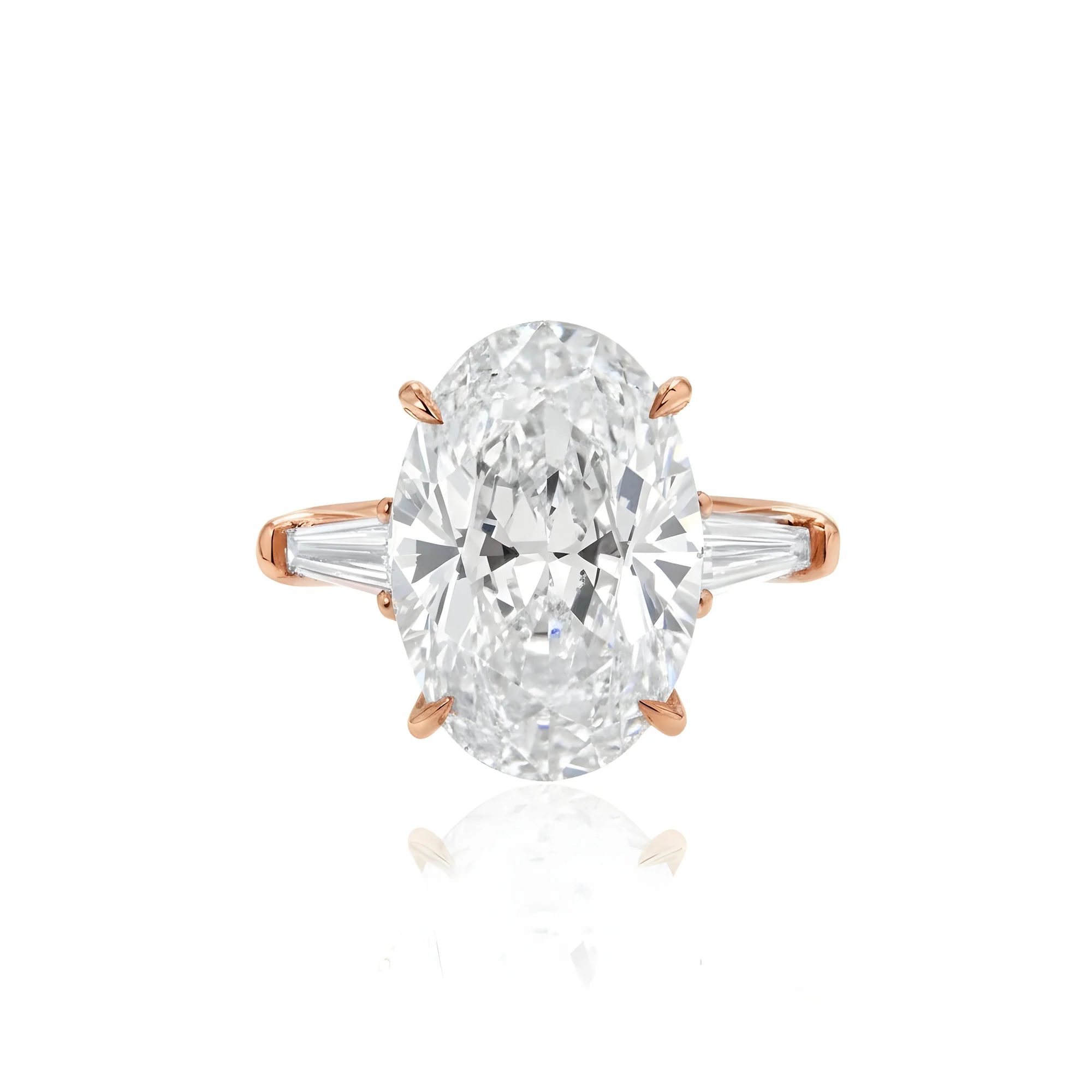 GIA Platinum 8.02ct Oval Cut Triple Diamond Engagement Ring 8.39ctw - Image 9