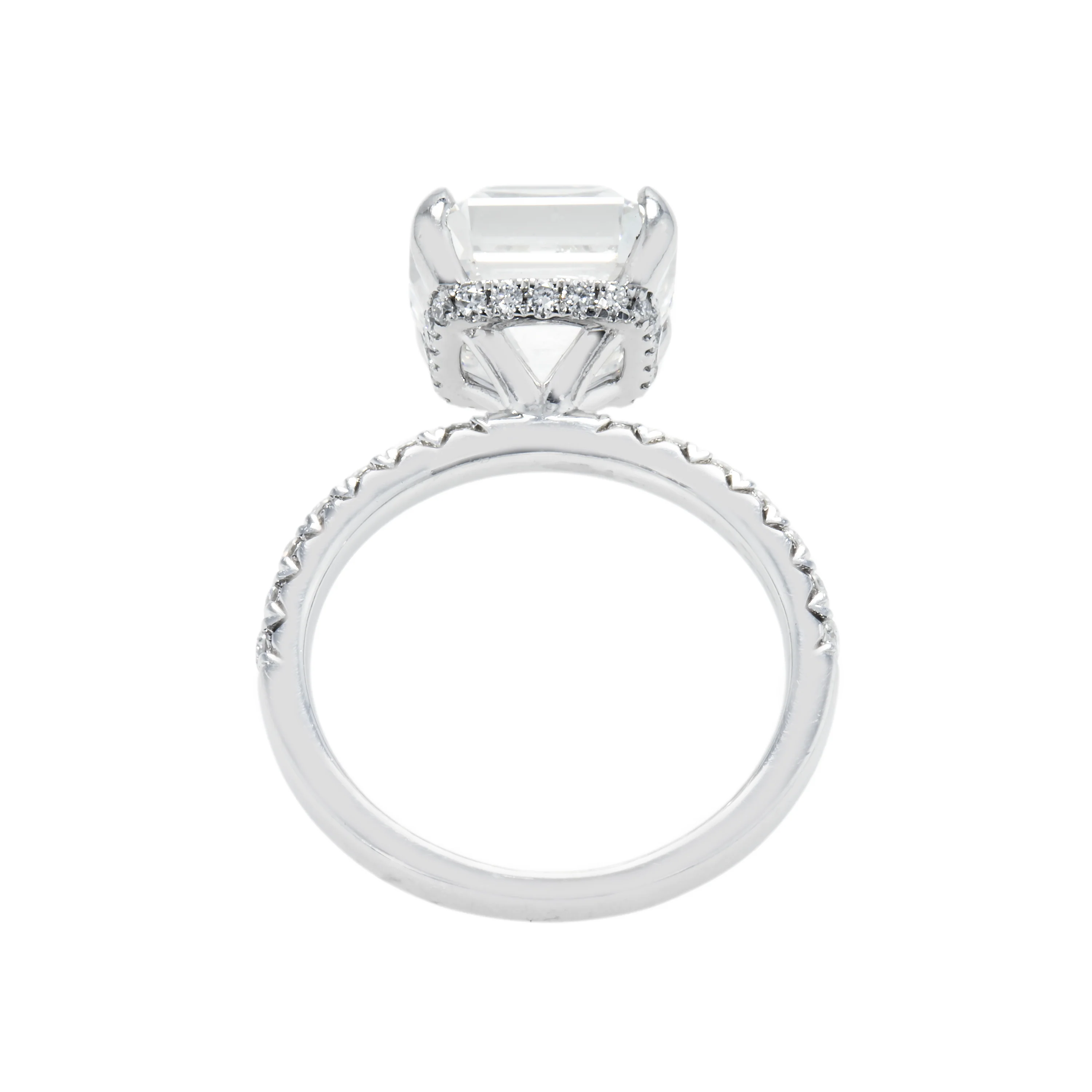 GIA Platinum 6.28ct Asscher Cut Diamond Engagement Ring 7.09ctw - Image 5