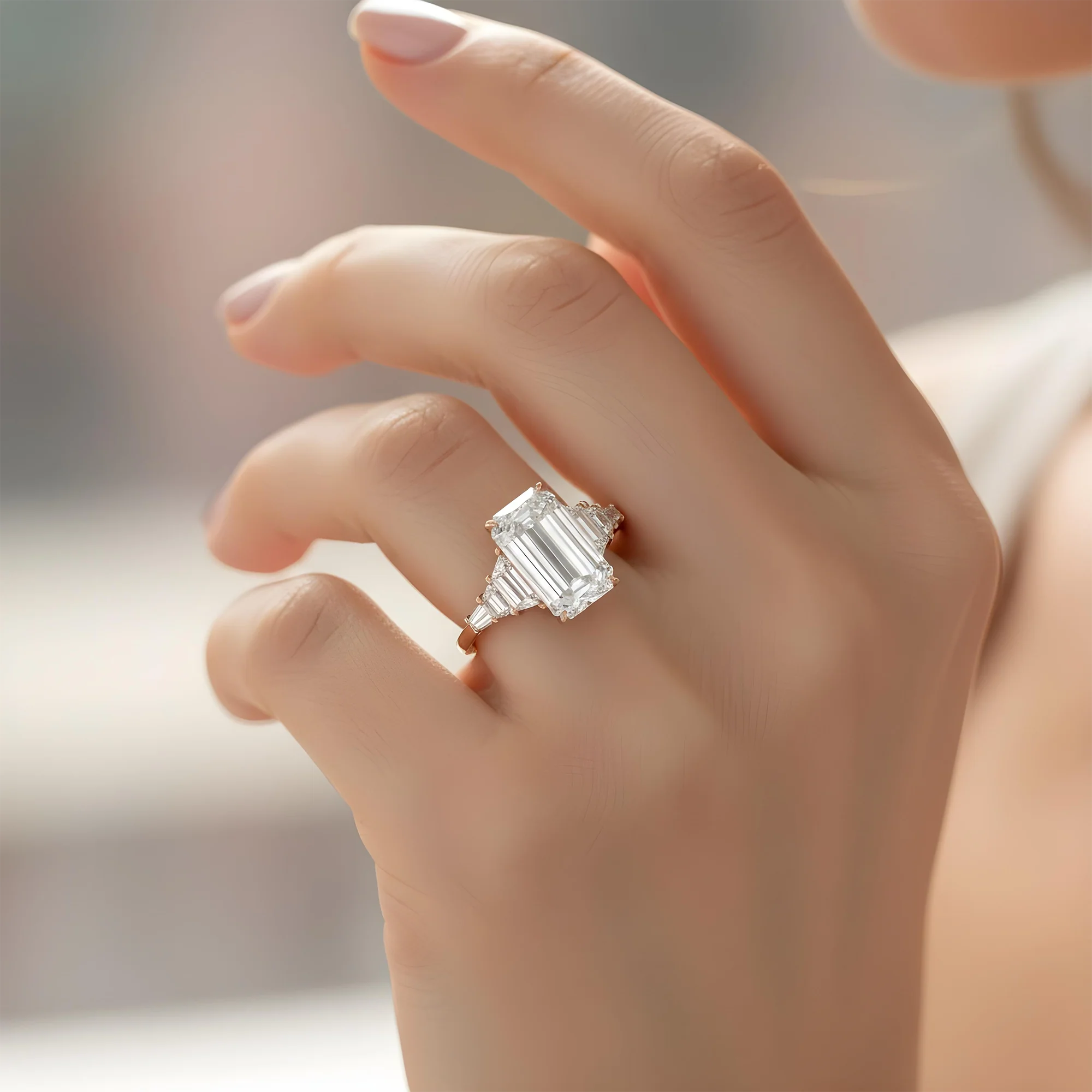 Hall Of Mirrors GIA Platinum 10.77ct Emerald Cut Diamond Engagement Ring 13.68ctw - Image 10
