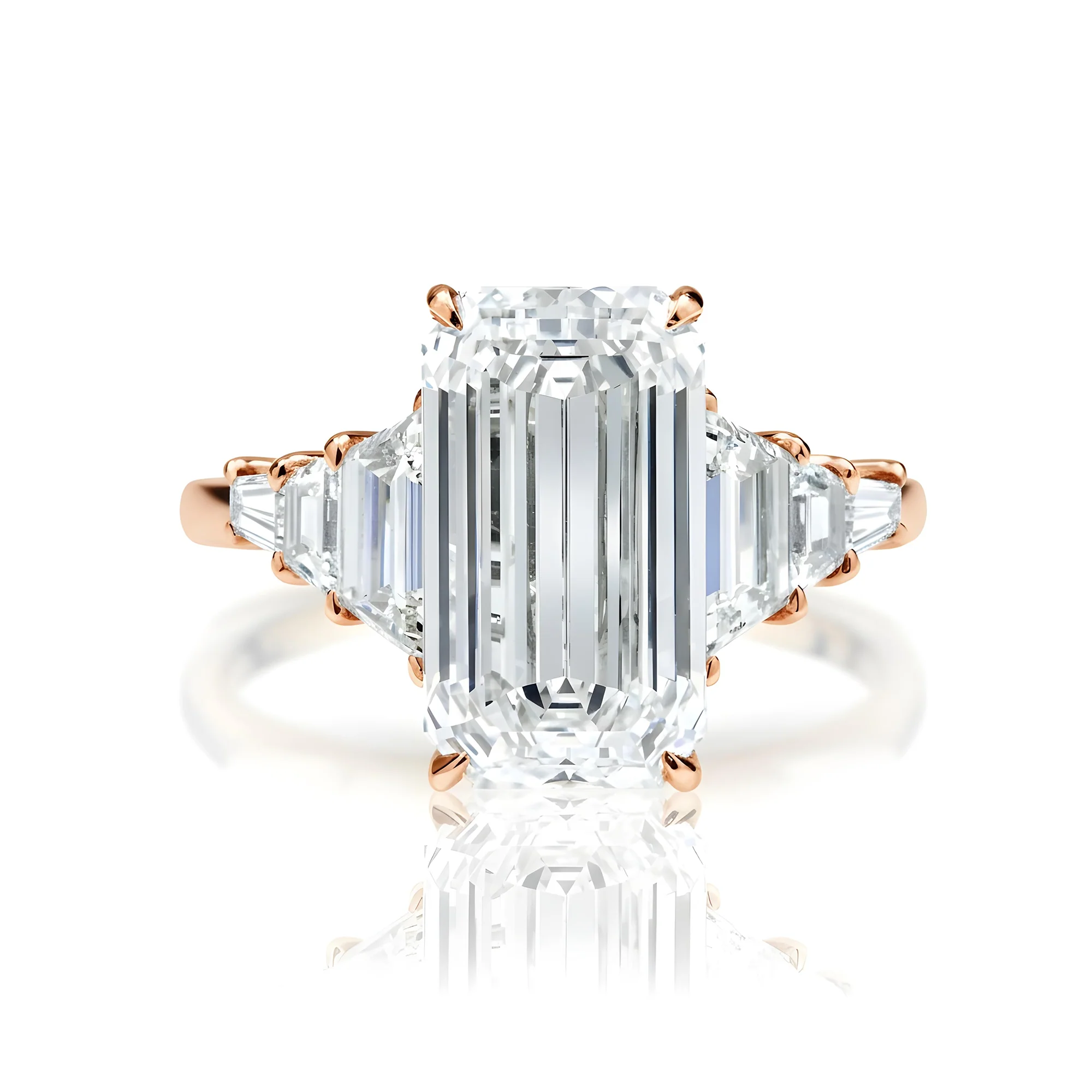Hall Of Mirrors GIA Platinum 10.77ct Emerald Cut Diamond Engagement Ring 13.68ctw - Image 9