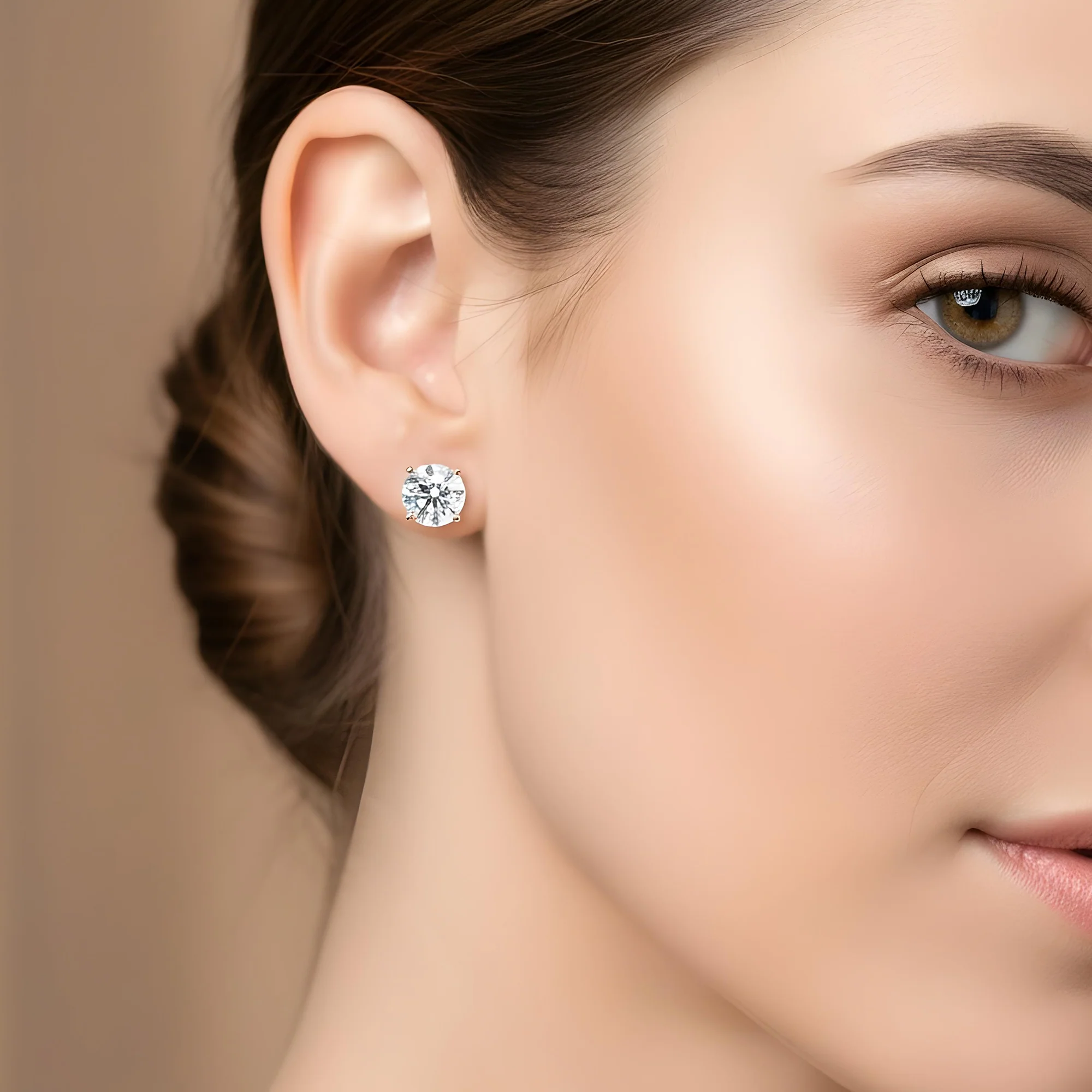 IGI 14K White Gold 2.0ct Each Soliaitre Round Diamond Stud Earrings 4.07ctw - Image 10