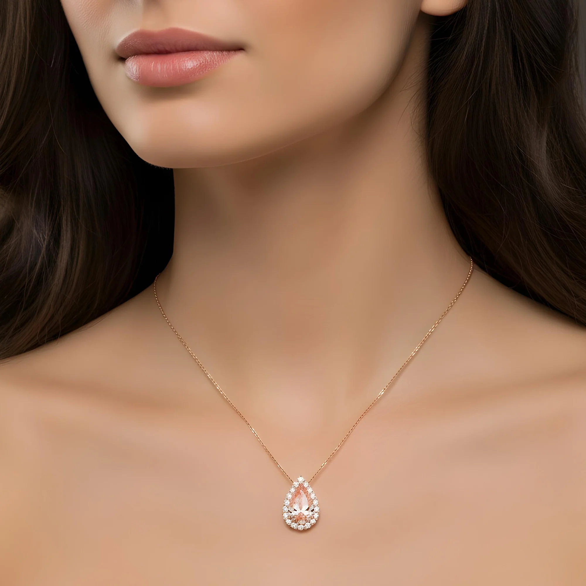 IGI 18K White Gold Pear Cut Fancy Vivid Pink Diamond Pendant & Chain Necklace 6.13ct - Image 7