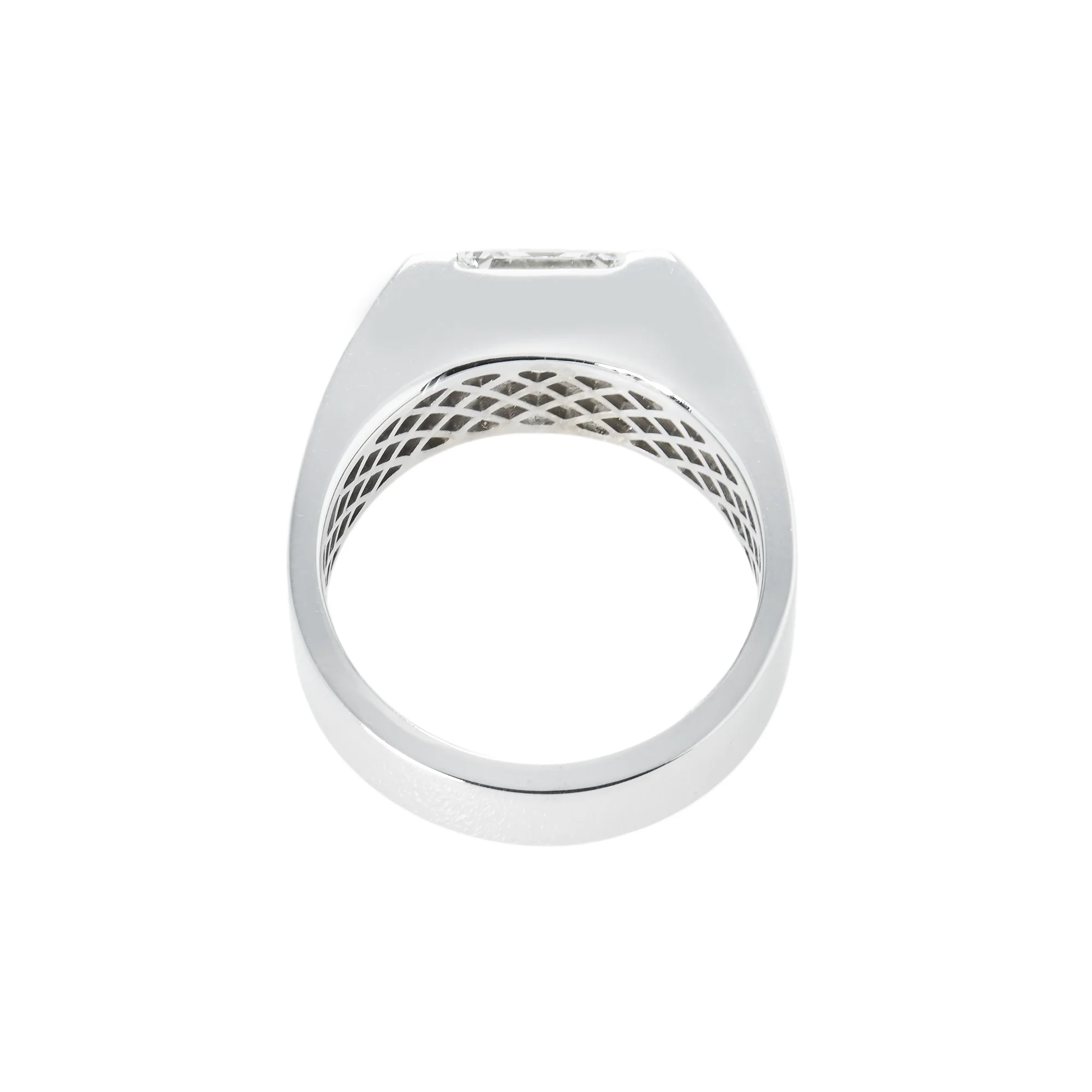 IGI 14K White Gold Solitaire Princess Cut Diamond Ring 3.05ct - Image 4