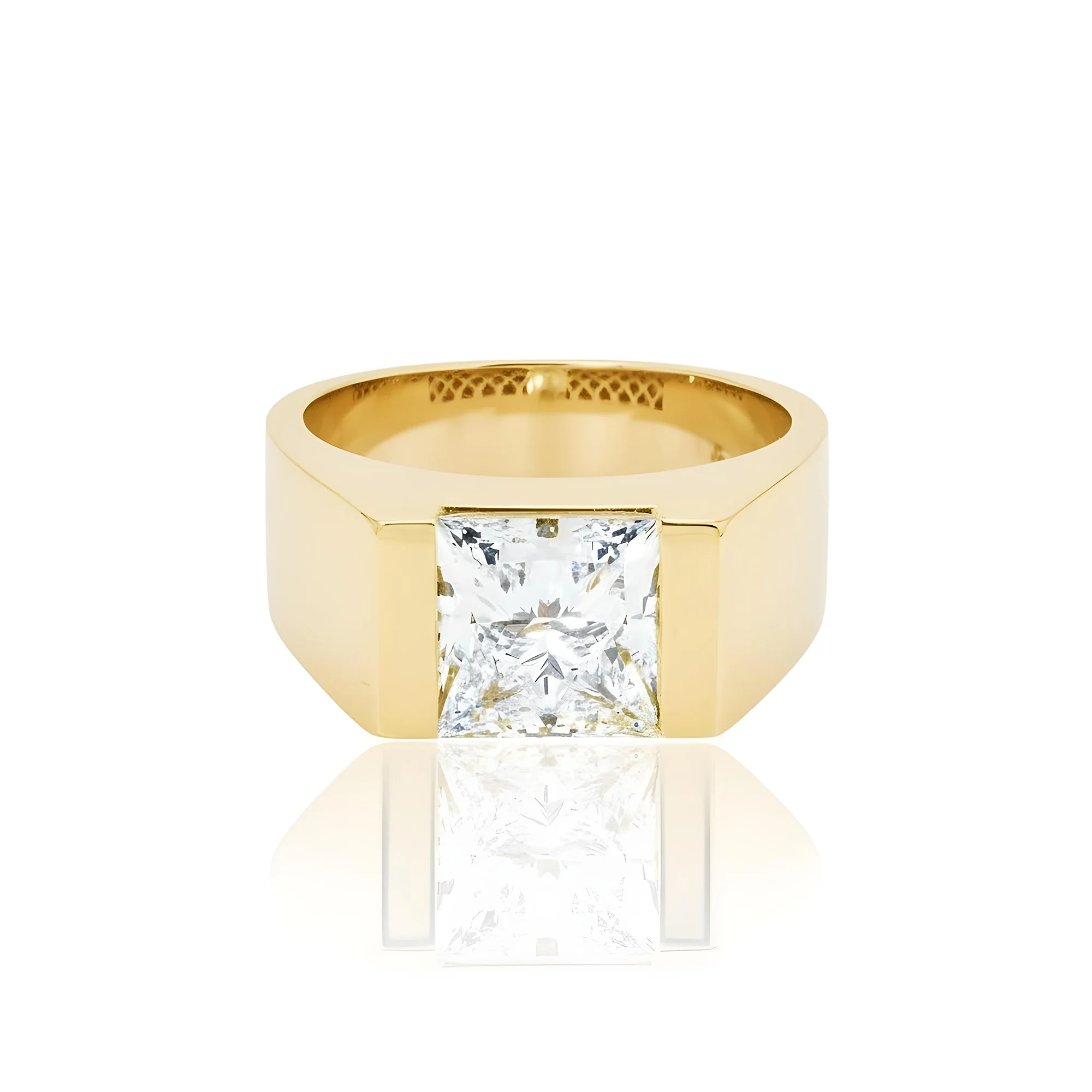 IGI 14K White Gold Solitaire Princess Cut Diamond Ring 5.01ct - Image 6