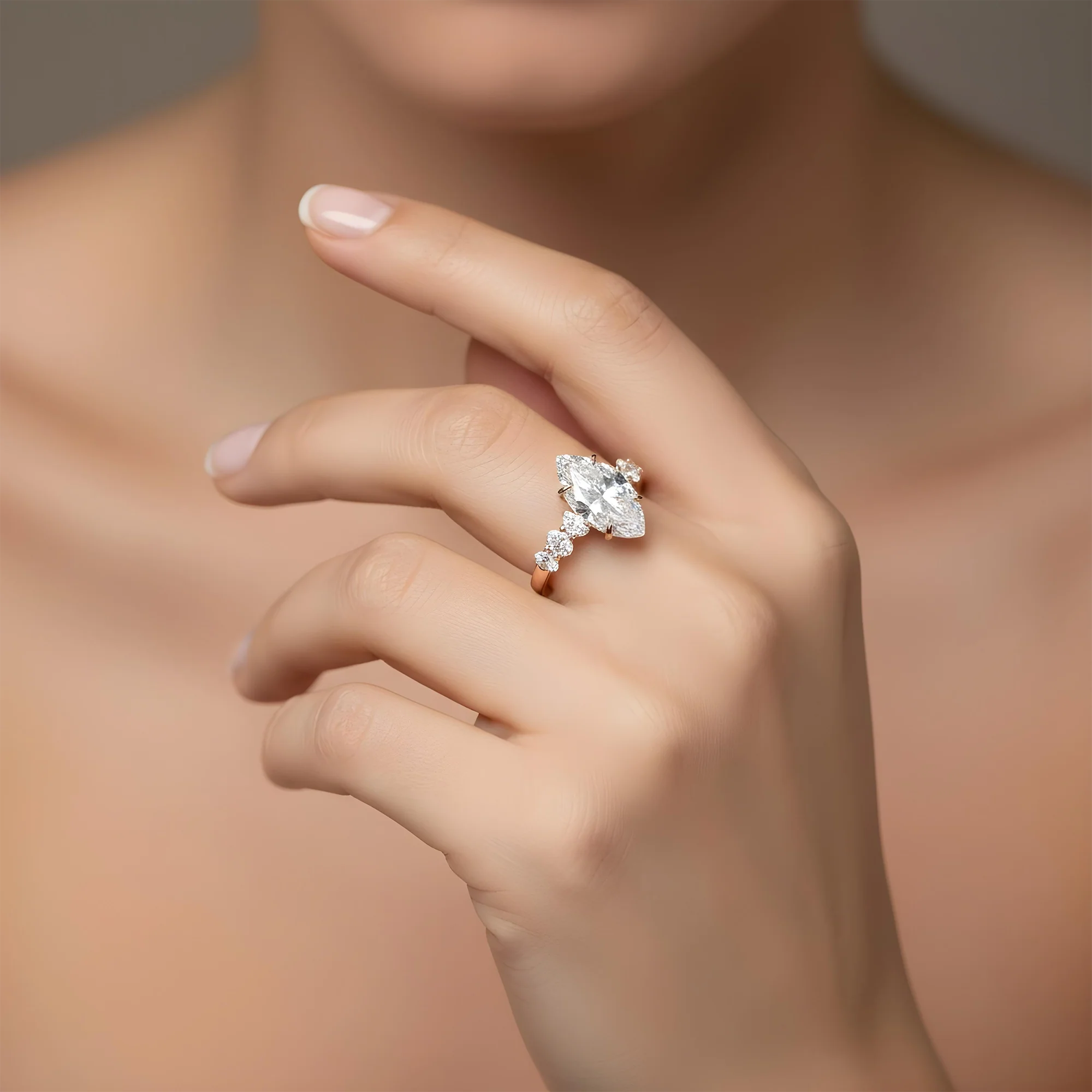 IGI 18K White Gold 8.03ct Marquise Cut Diamond Engagement Ring 10.78ctw - Image 10