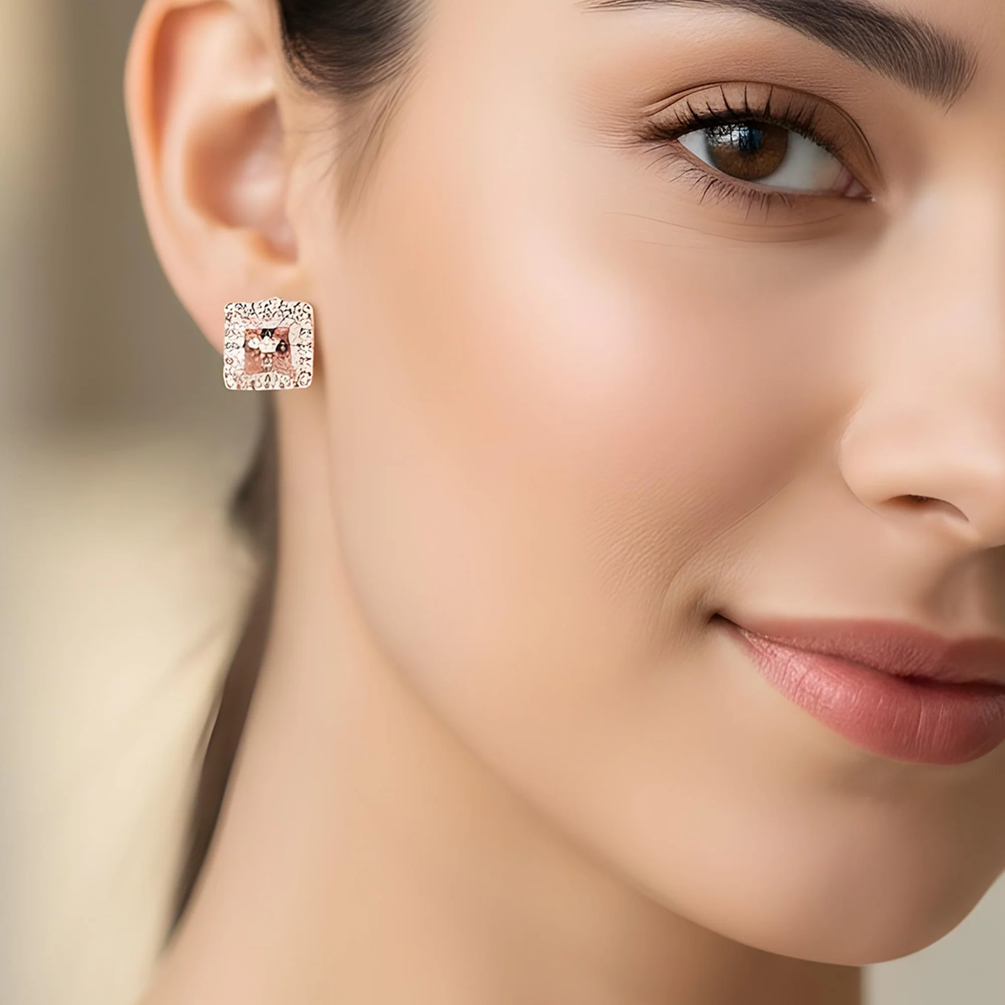 IGI 18K White Gold Fancy Intense Pink Princess Diamond Stud Earrings 4.54ctw - Image 7
