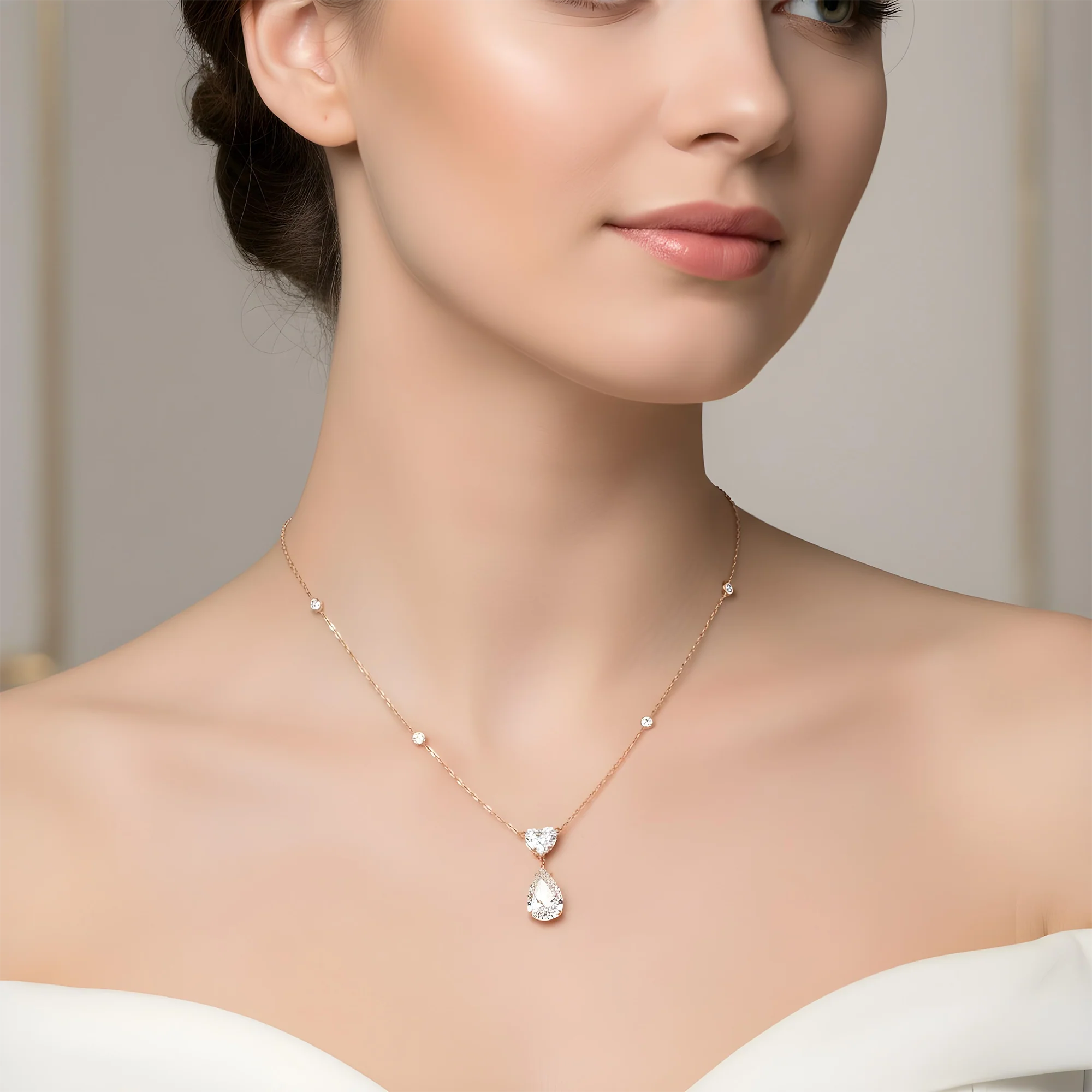 IGI 18K White Gold Multi Cut Diamond Necklace 6.24ctw - Image 7