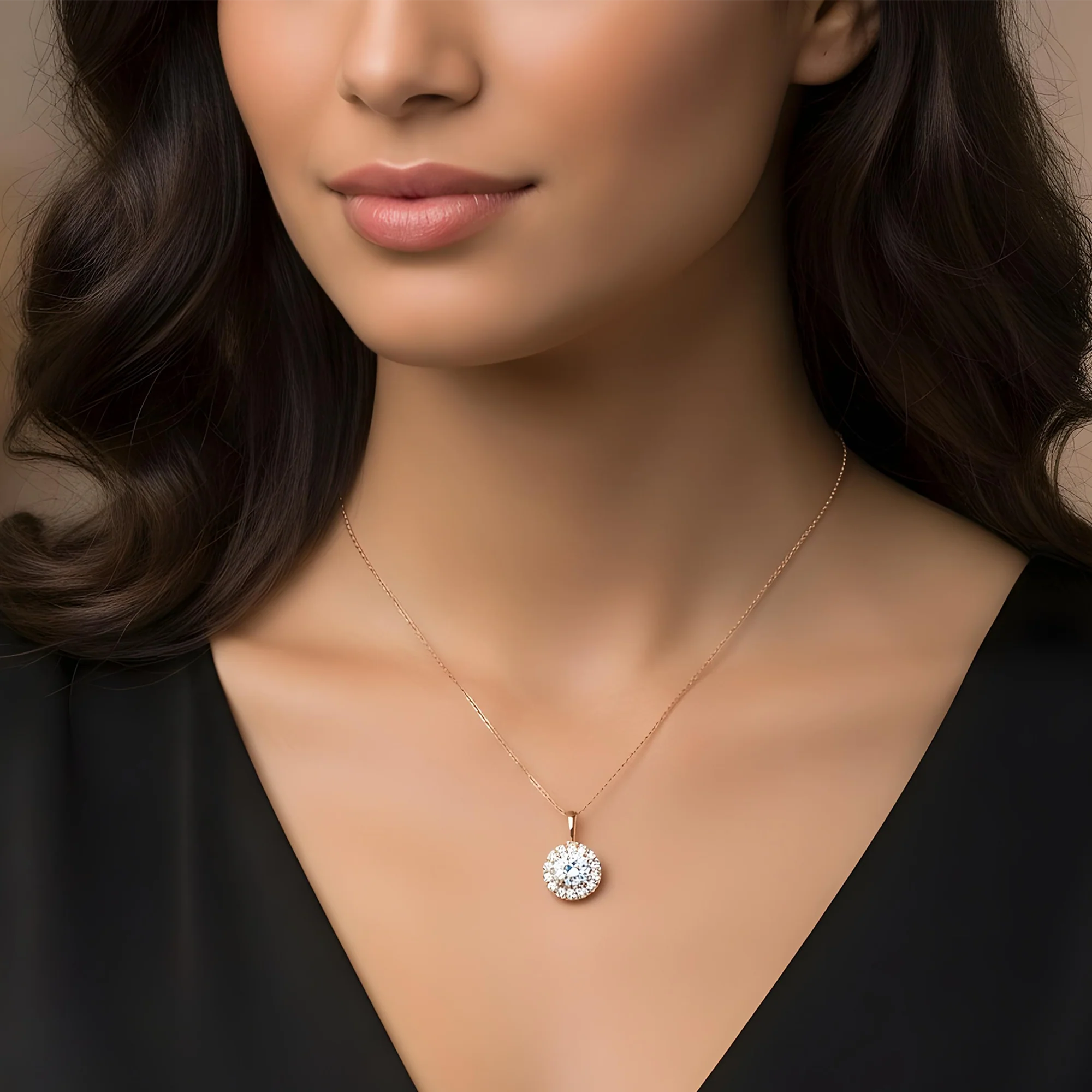 IGI 18K White Gold Round Diamond Pendant & Chain Necklace 2.77ct - Image 7