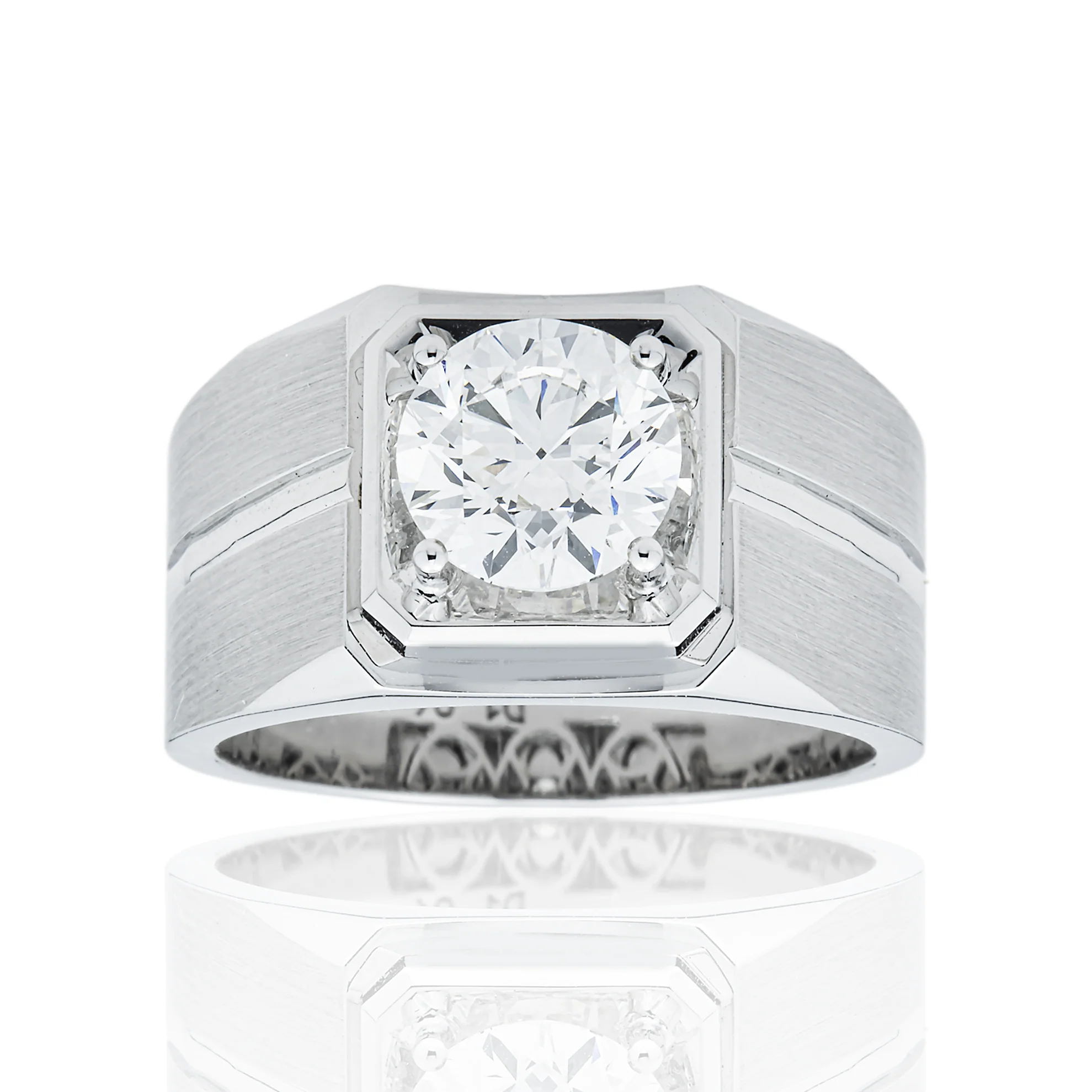 IGI 18K White Gold Round Diamond Ring 1.96ct