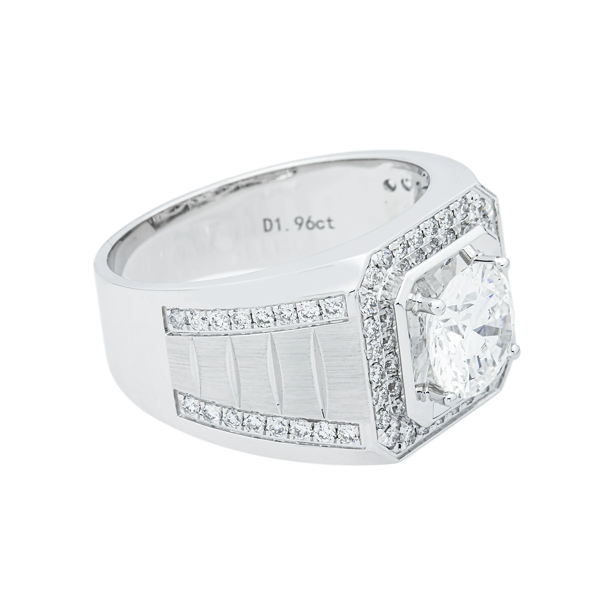 IGI 18K White Gold Round Diamond Ring 2.57ct - Image 4