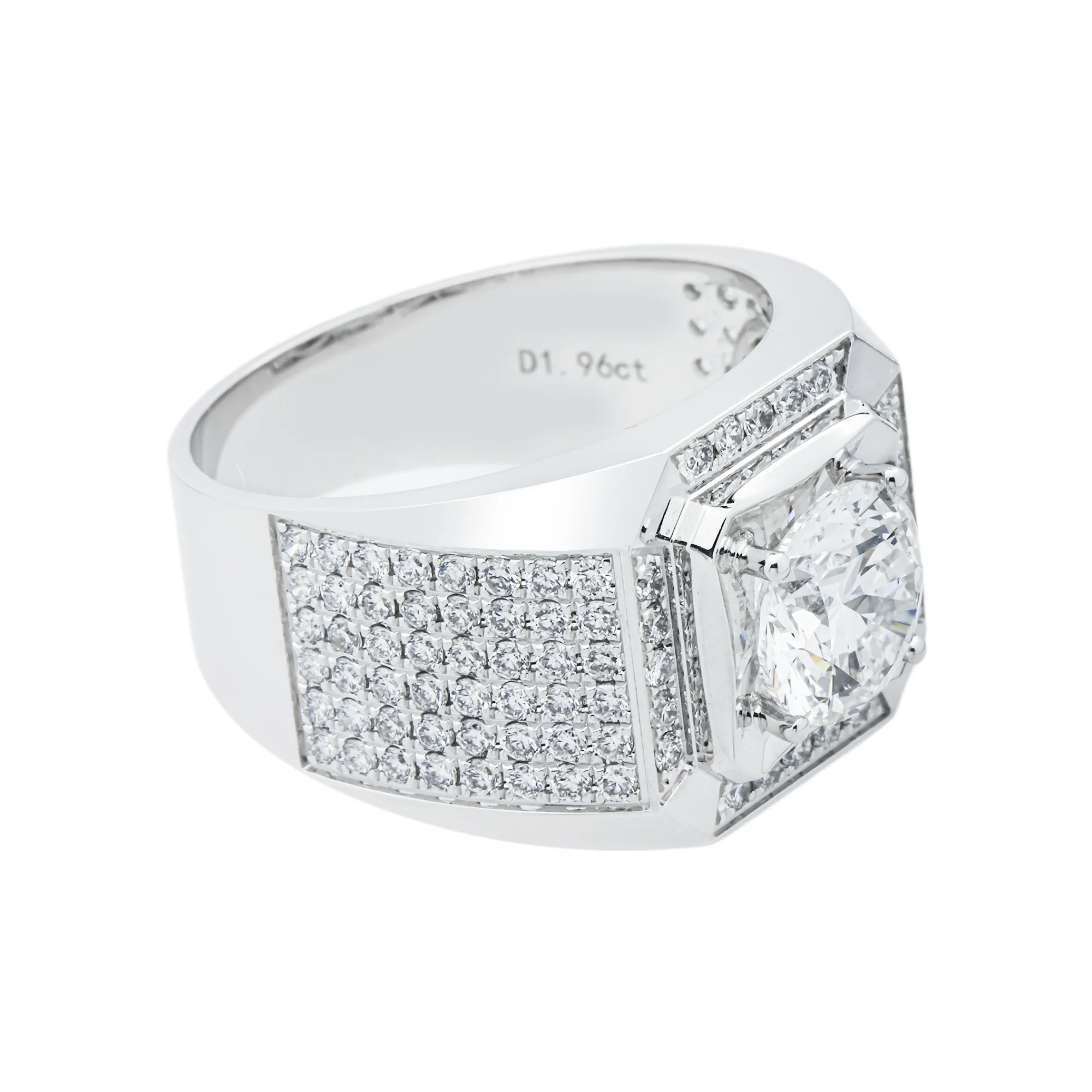 IGI 18K White Gold Round Diamond Ring 3.16ct - Image 4
