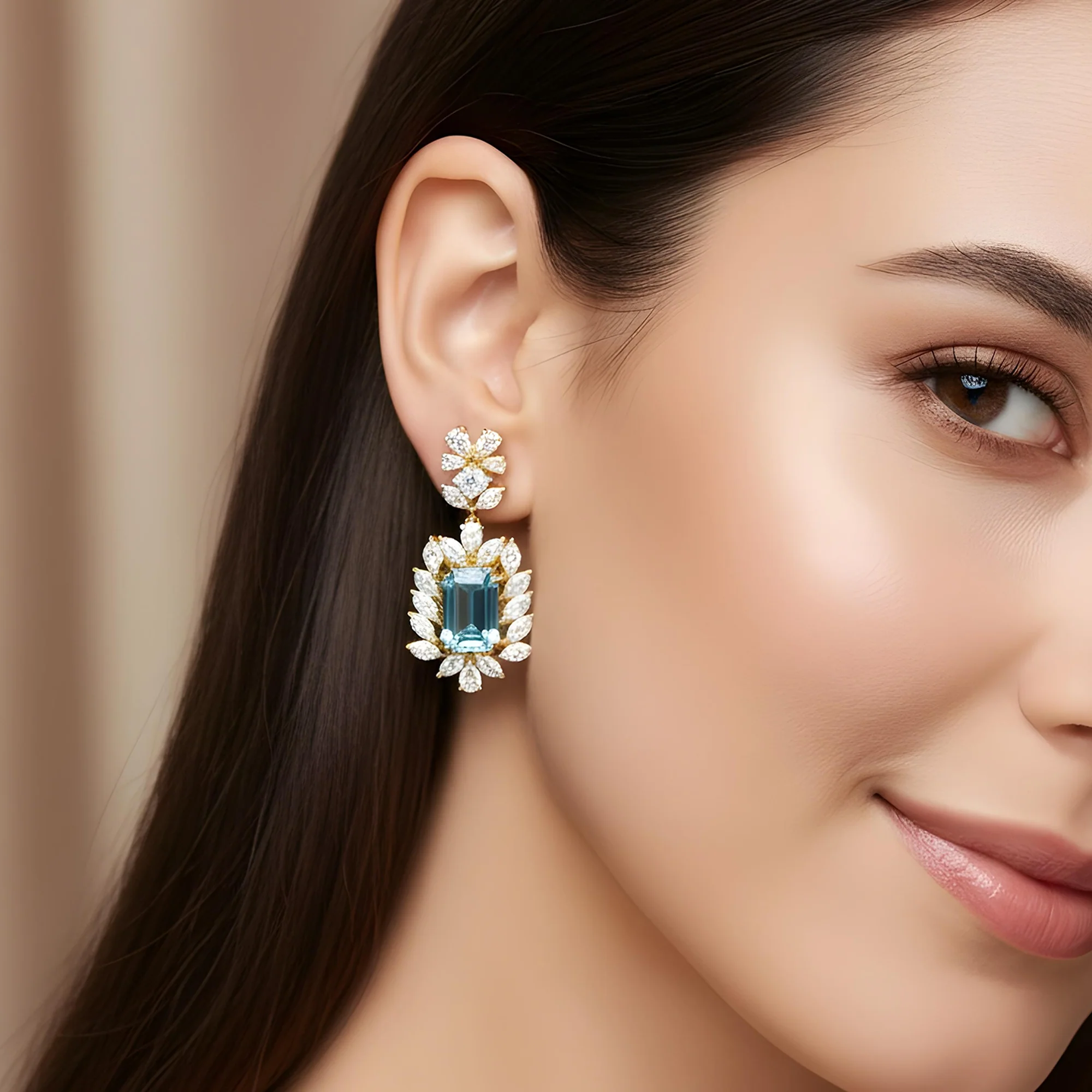 IGI Certified Fancy Pink & Blue Diamond Drop Earrings 10.59ctw - Image 7