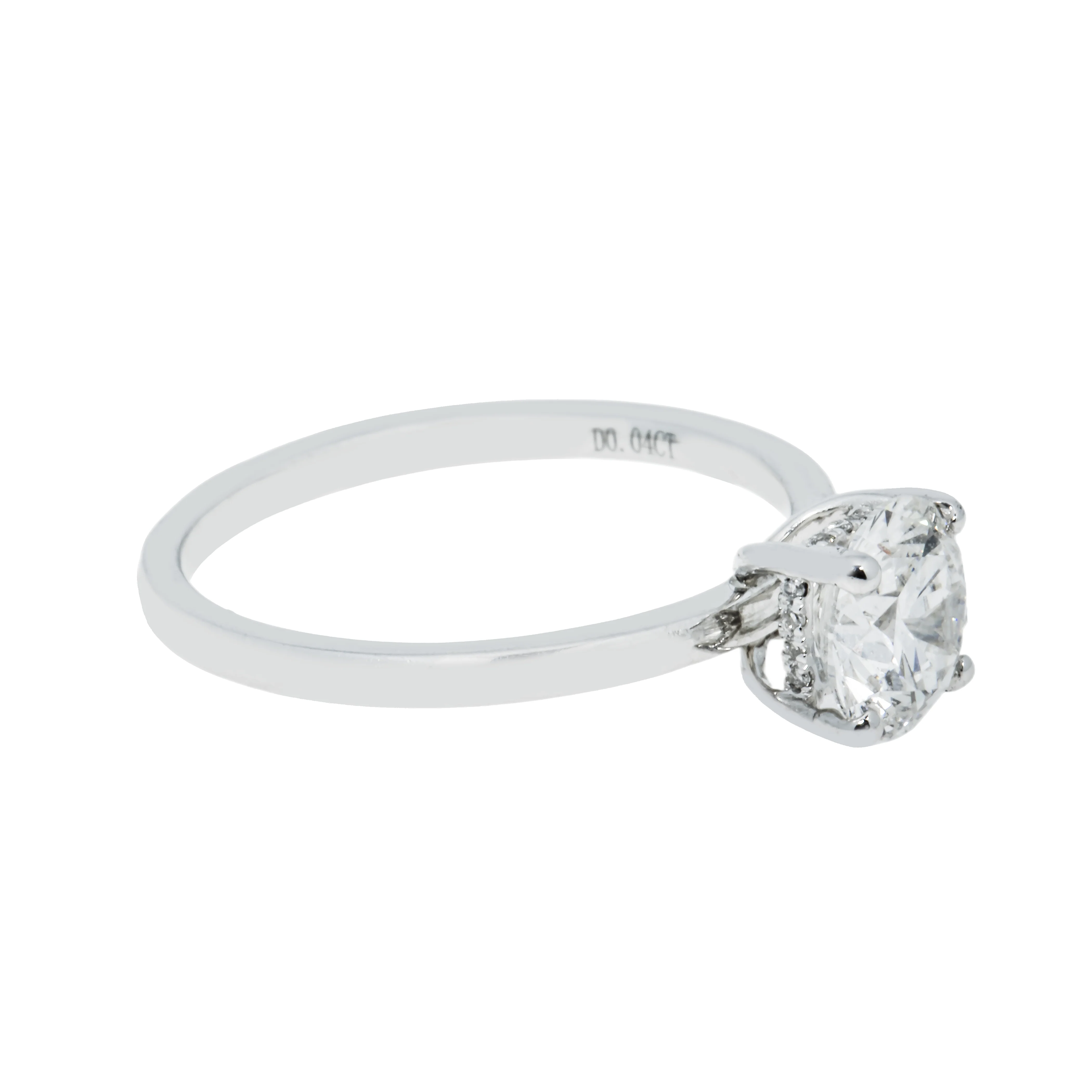 Platinum 1.20ct Round Cut Solitaire Diamond Engagement Ring - Image 4