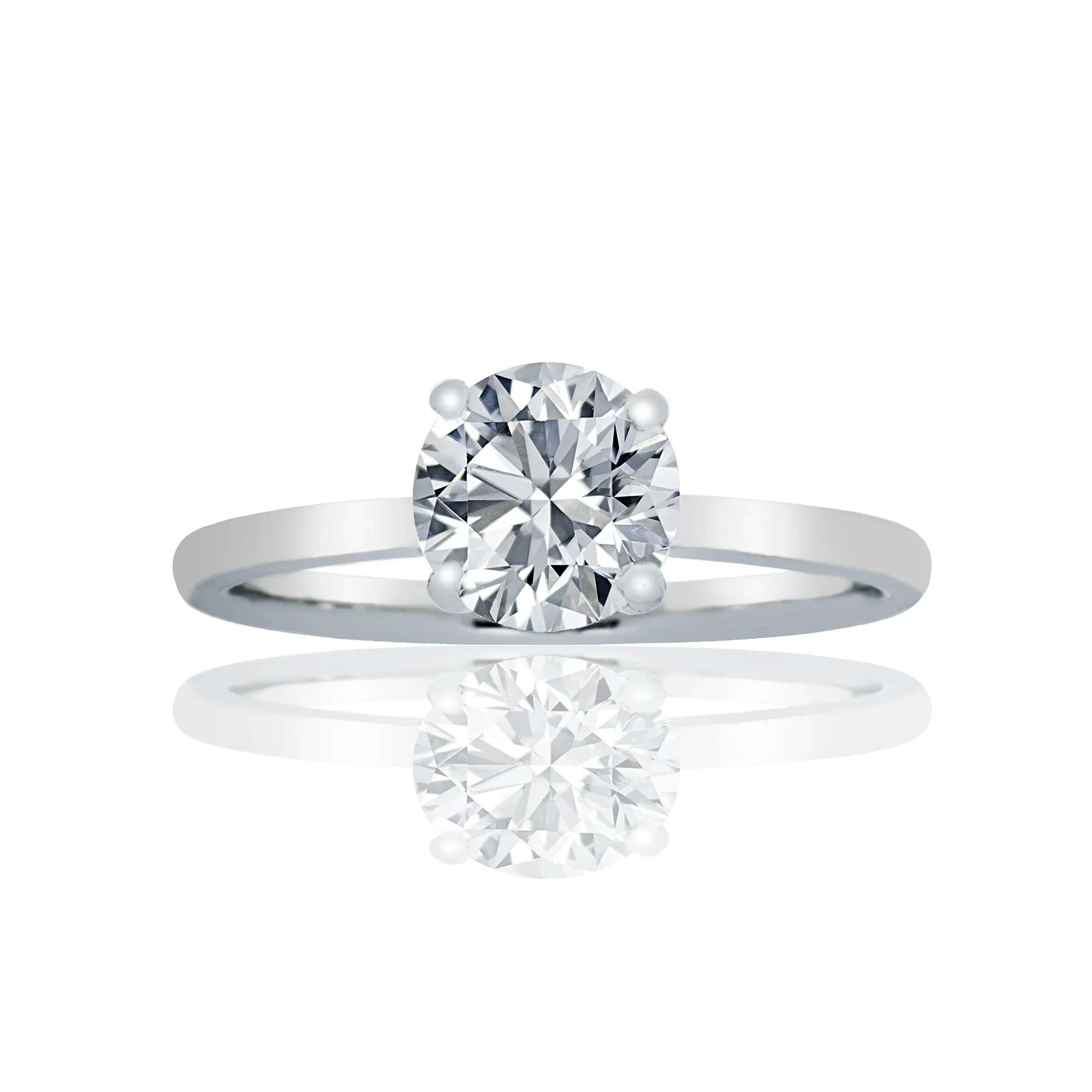Platinum 1.20ct Round Cut Solitaire Diamond Engagement Ring - Image 7