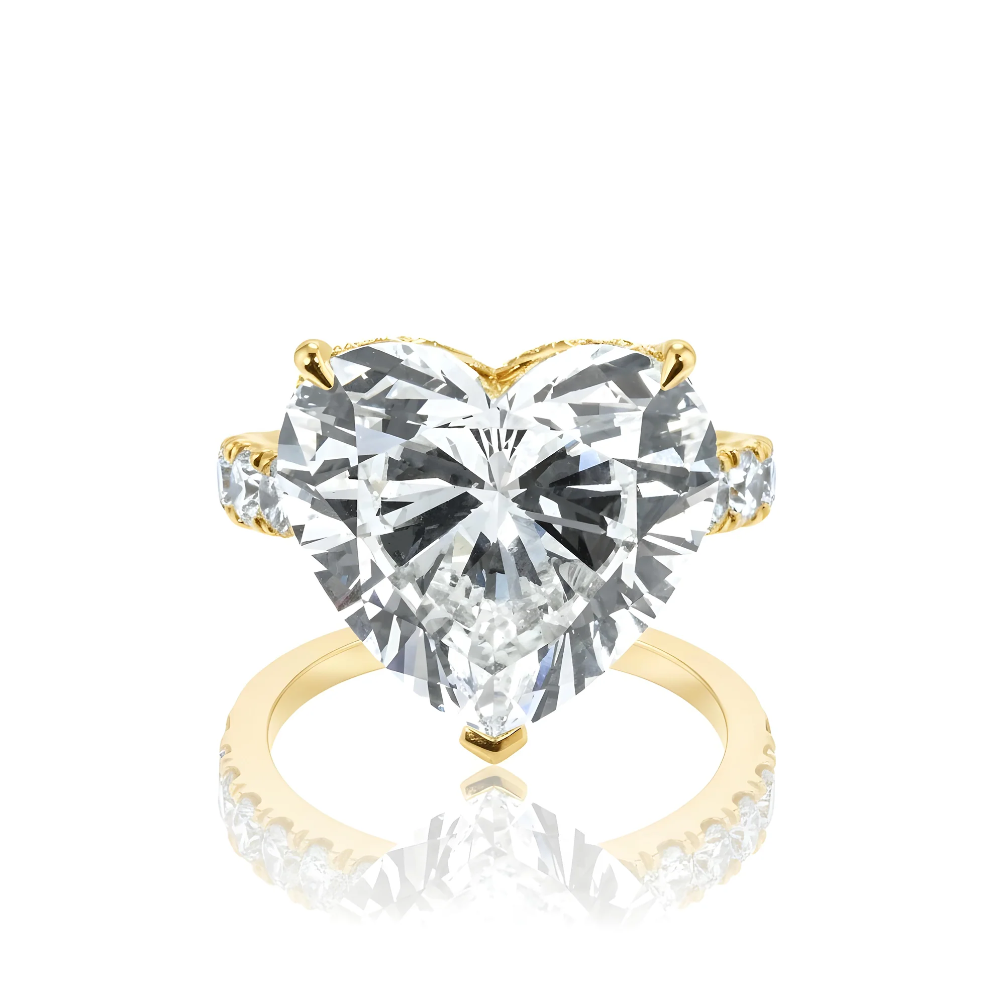 GIA Platinum 10.79ct Heart Cut Diamond Engagement Ring 12.19ctw - Image 11
