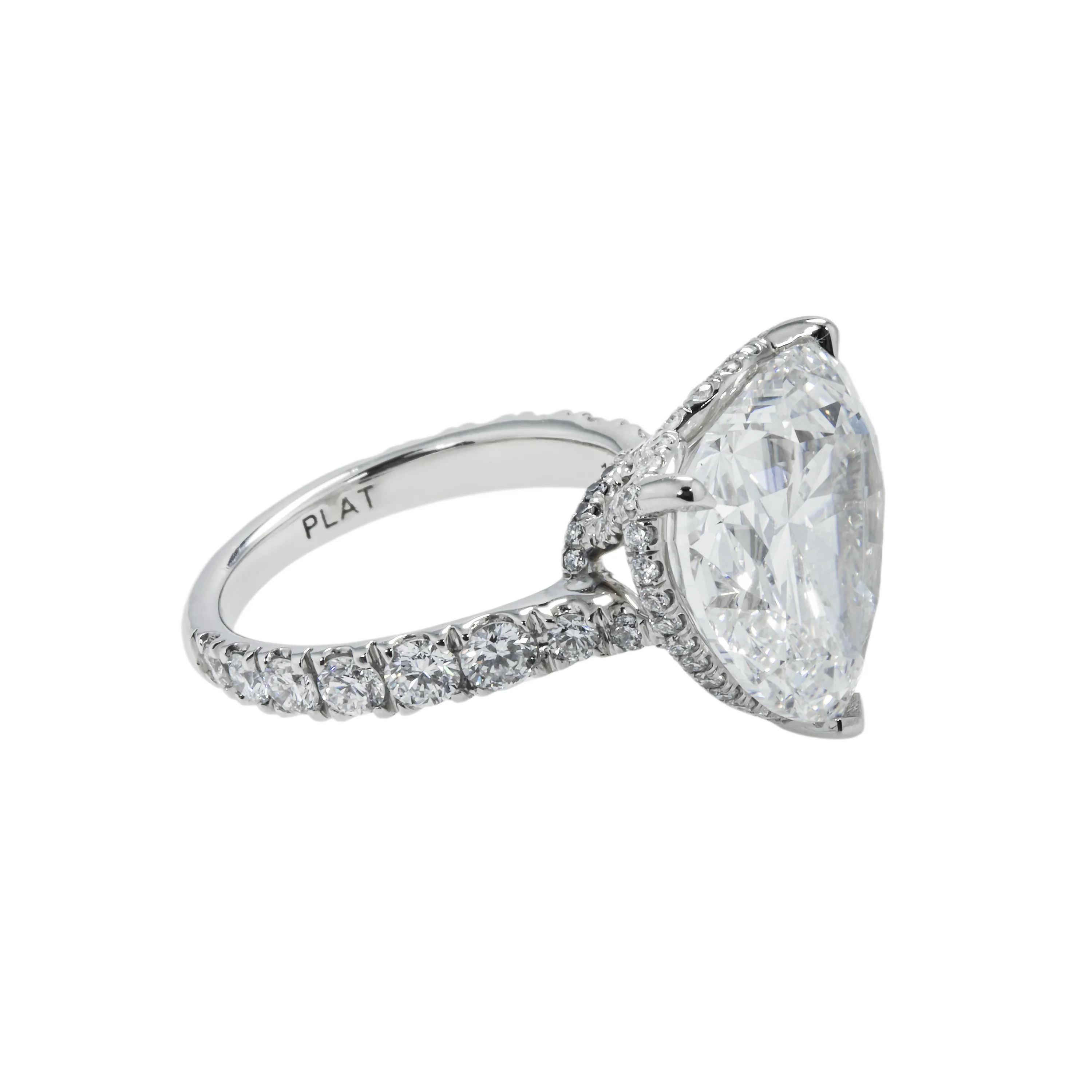 GIA Platinum 10.79ct Heart Cut Diamond Engagement Ring 12.19ctw - Image 4