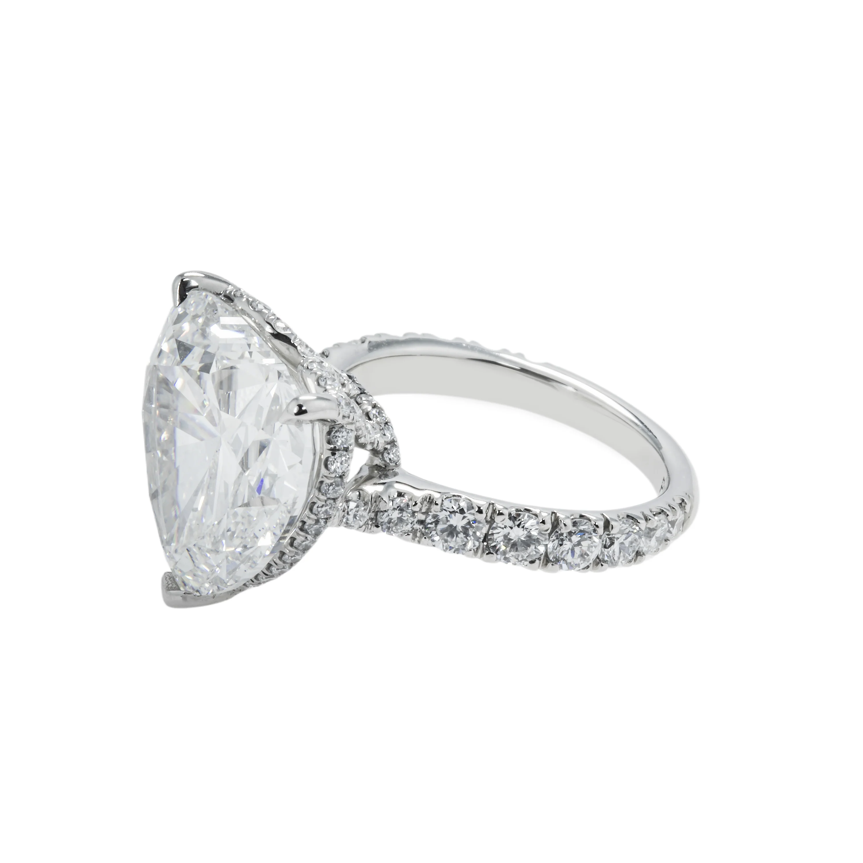 GIA Platinum 10.79ct Heart Cut Diamond Engagement Ring 12.19ctw - Image 7