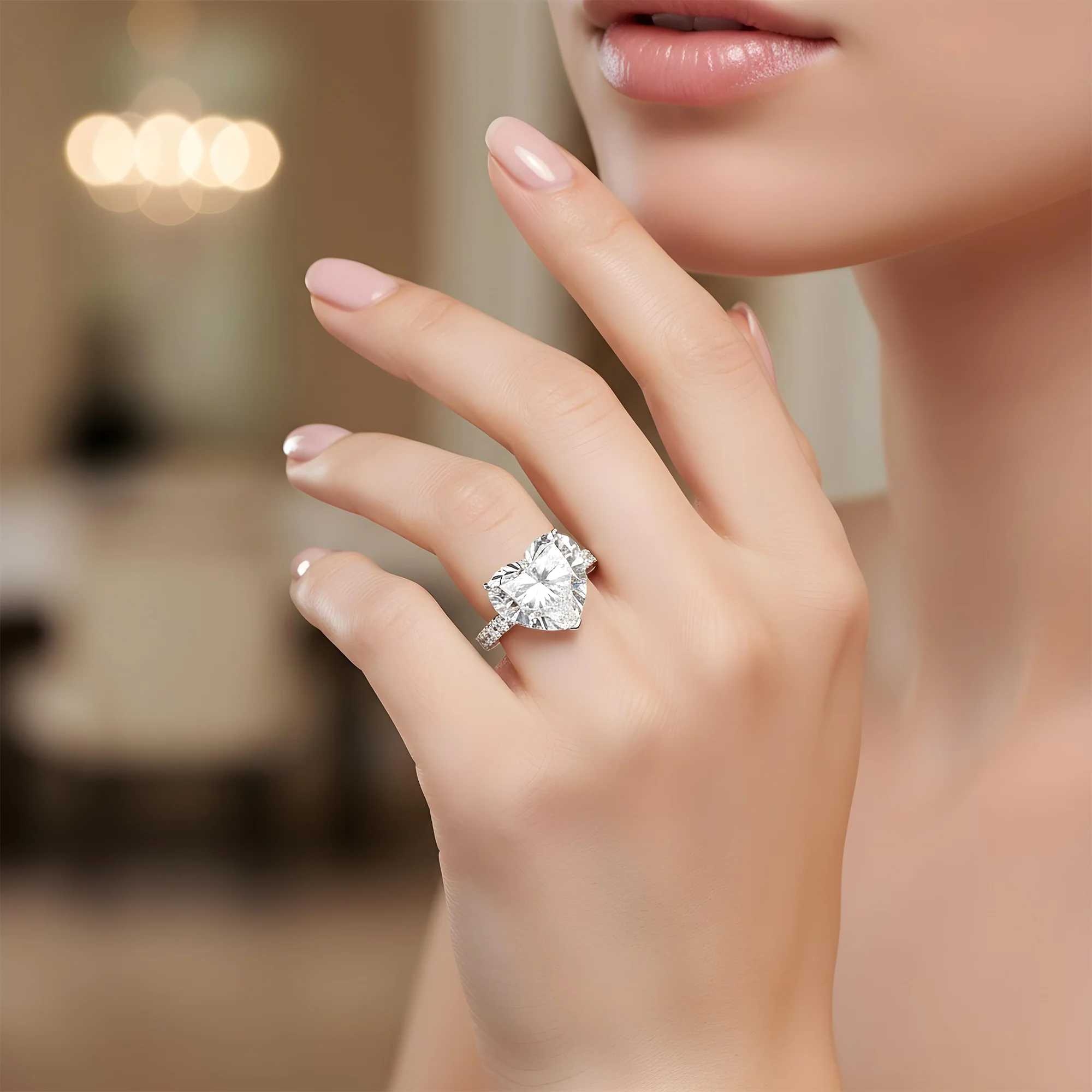 GIA Platinum 10.79ct Heart Cut Diamond Engagement Ring 12.19ctw - Image 9