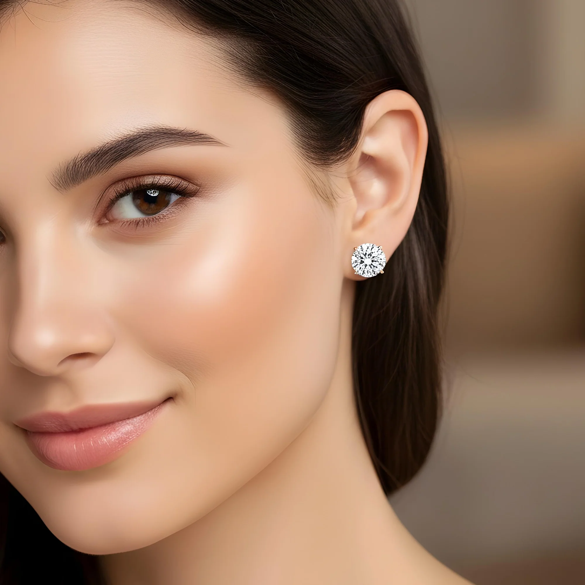 IGI Certified Platinum 10 Carats Each Solitaire Round Diamond Stud Earrings 20.21ctw - Image 9