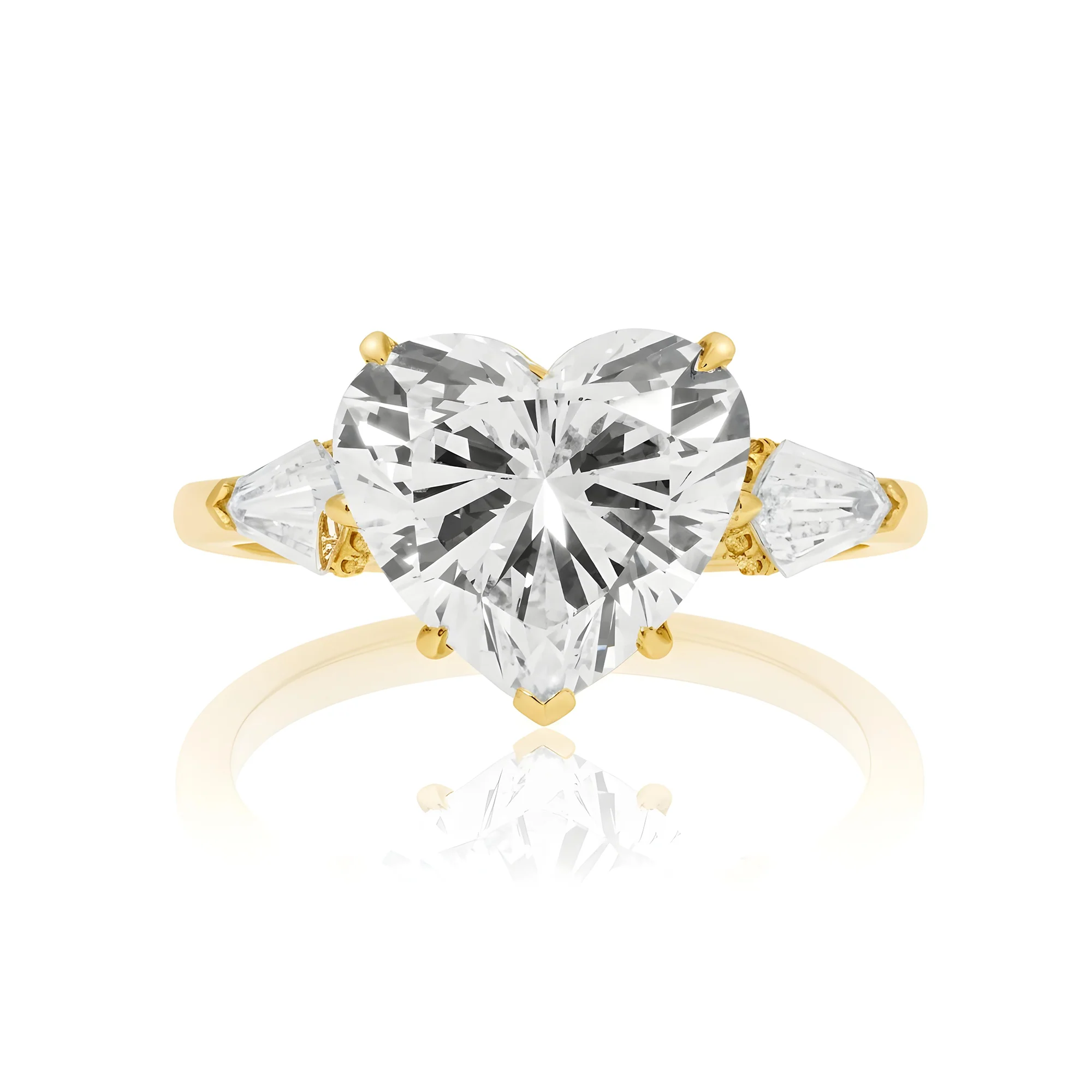Platinum 11.46ct Heart Cut Diamond Engagement Ring 13.91ctw - Image 10