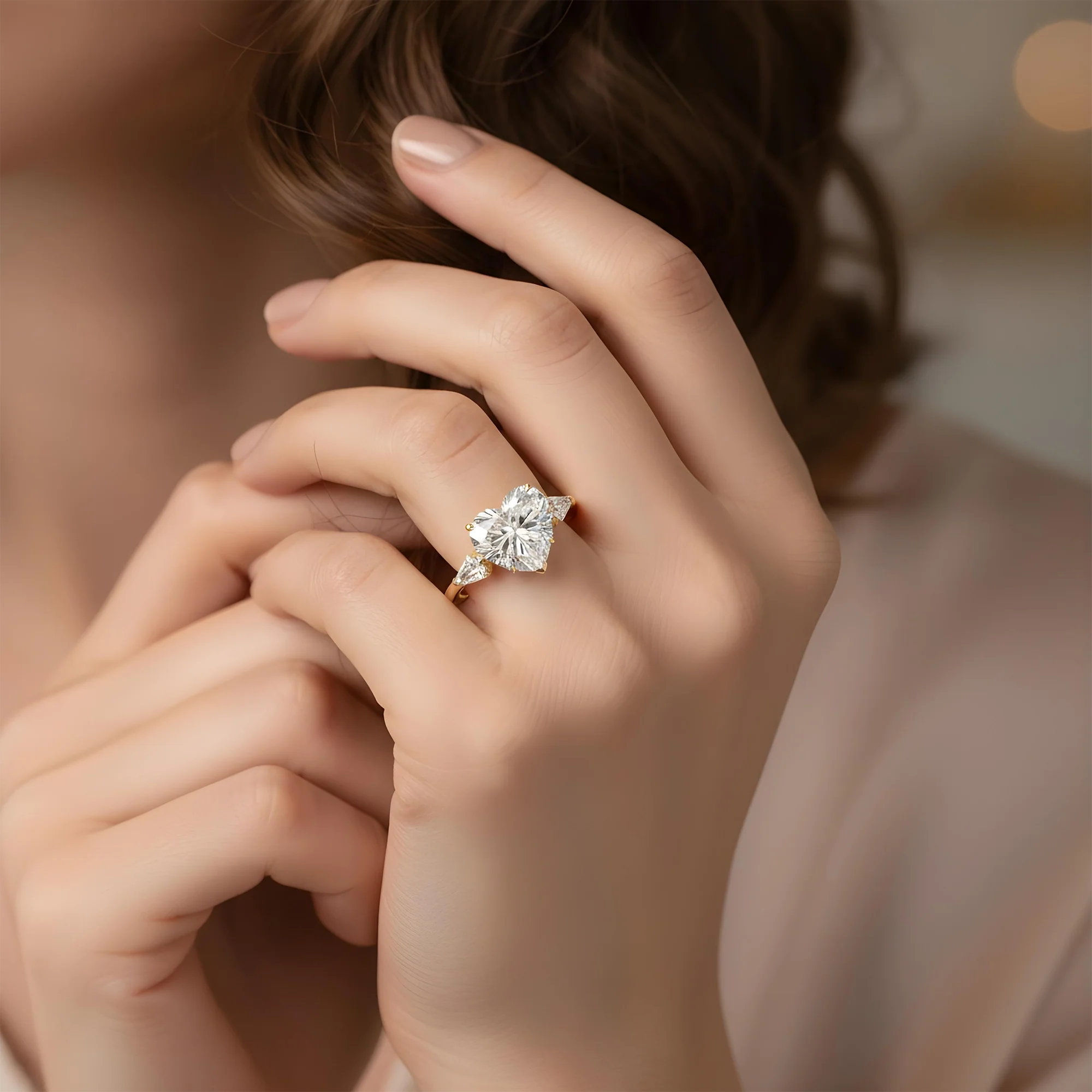 Platinum 11.46ct Heart Cut Diamond Engagement Ring 13.91ctw - Image 11